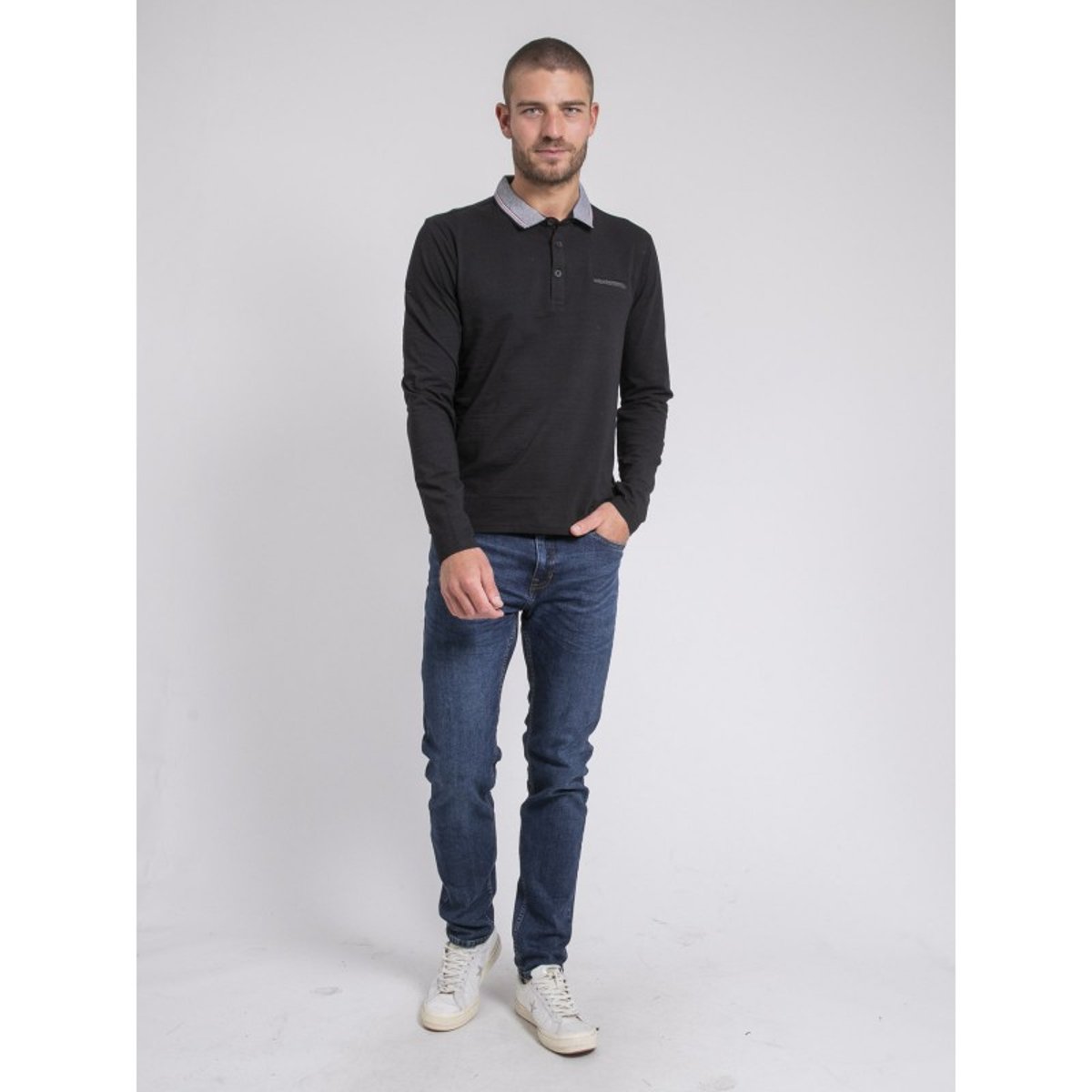 Polo Manches Longues Parilako noir, RITCHIE