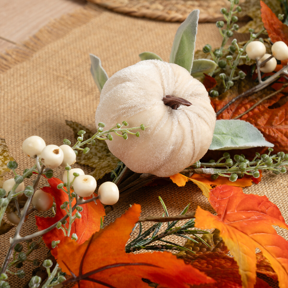 150cm Artificial Pumpkin Garland green/orange, SO'HOME