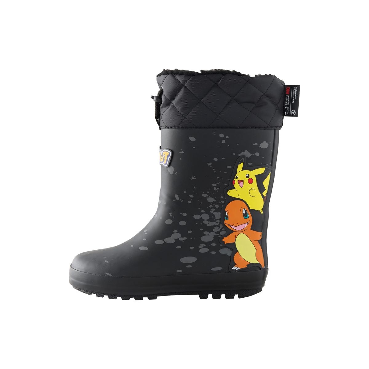 Bottes en caoutchouc fourrées pokémon noir, NEXT