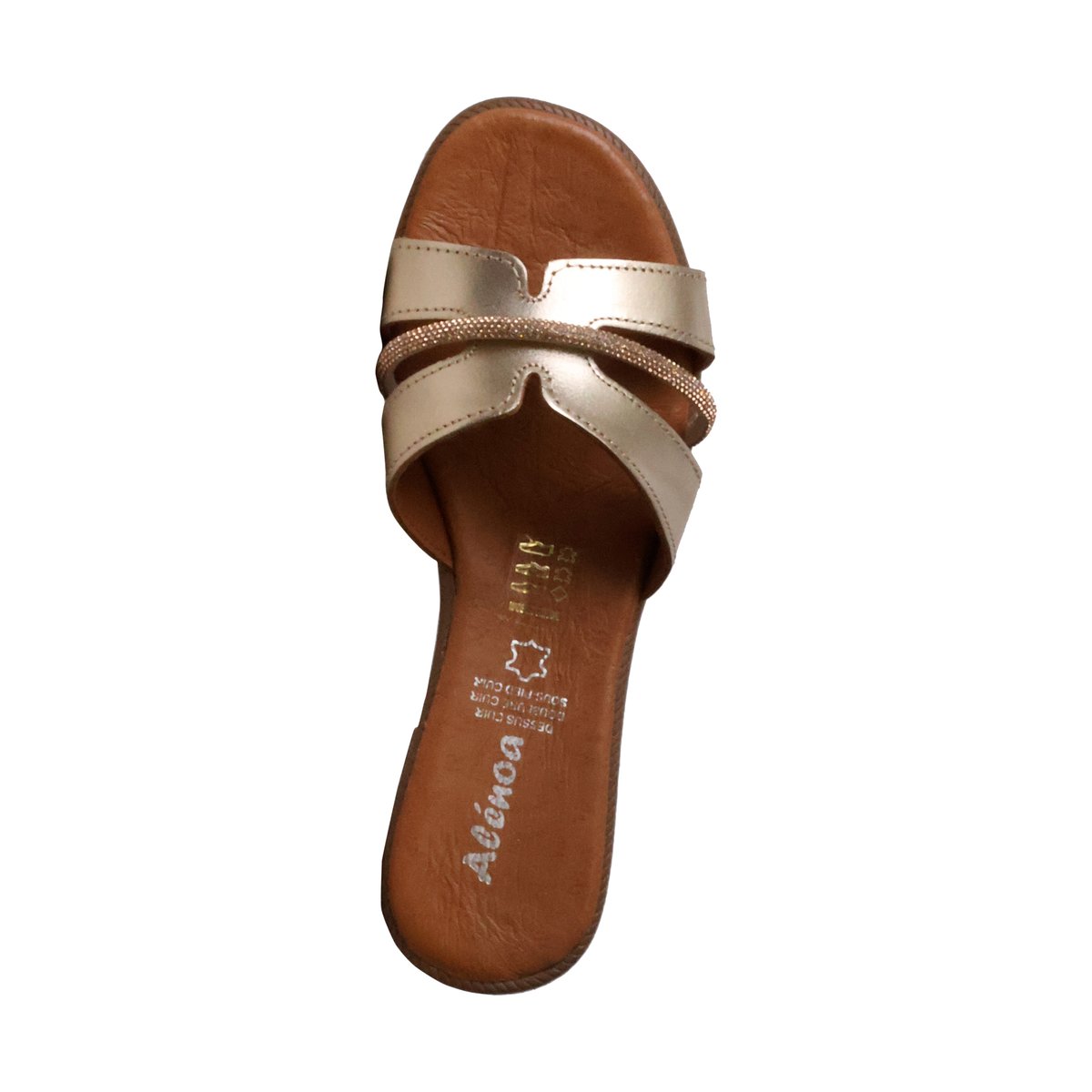 Mules Cuir Alénoa or, THE DIVINE FACTORY