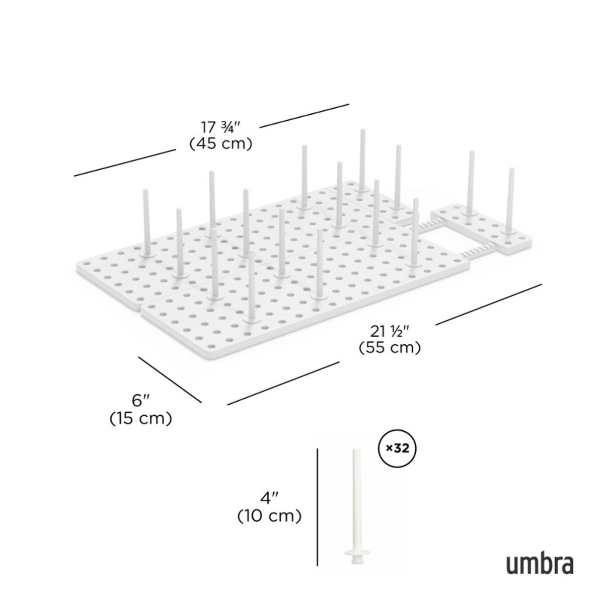 Organisateur tiroir cuisine PEGGY set de 2 blanc, UMBRA