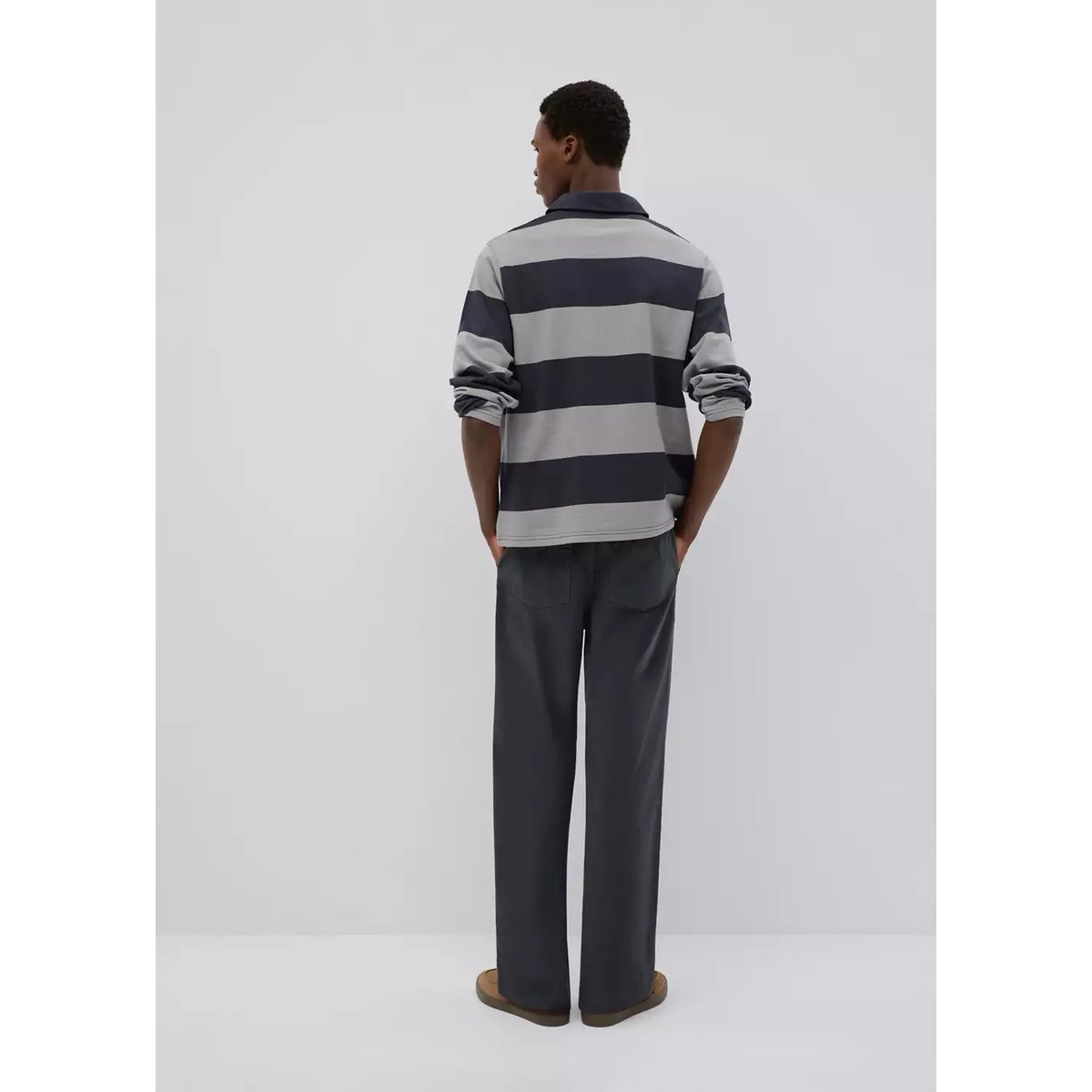 Pantalon droit poches gris anthracite, MANGO TEEN