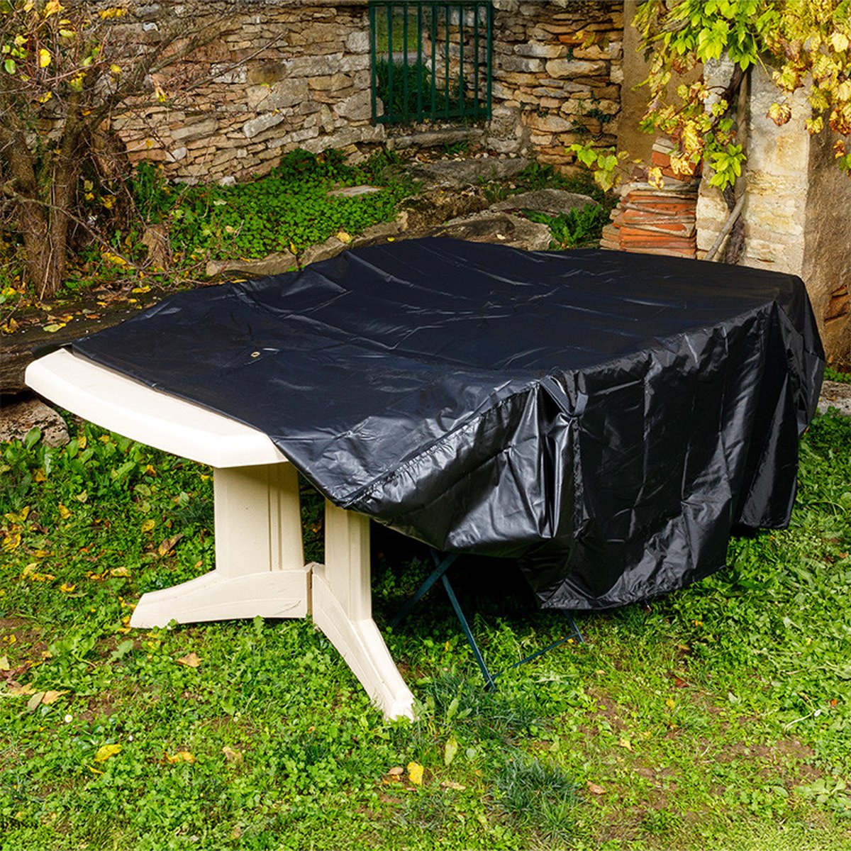 Housse 310 x 130 x 65 cm pour salon de jardin, Housse de salon de jardin Somagic noir, gris, SOMAGIC