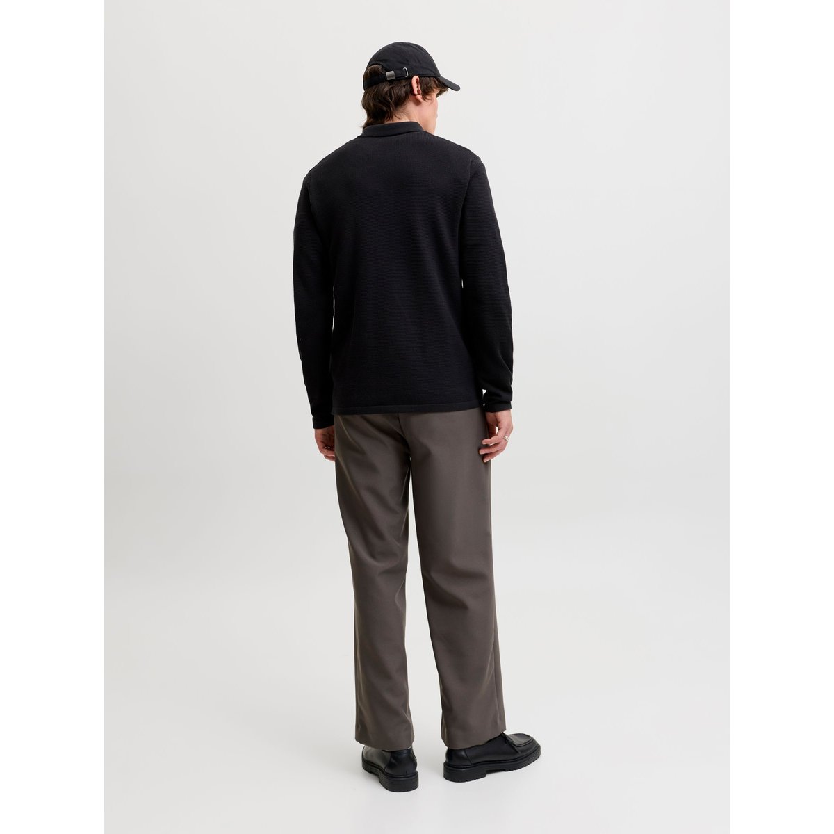 Polo Tricoté noire - black, JACK & JONES
