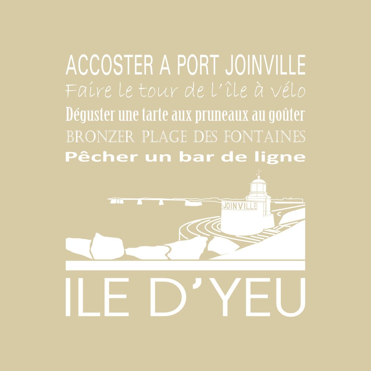 Tableau Mural Île D'yeu RÉGIONALISME tableaux sur toile-beige, CEANOTHE