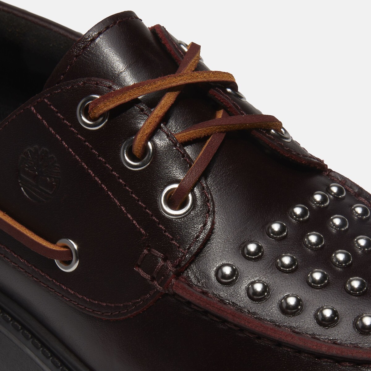Derby-Schuhe mit Keilabsatz, aus Leder, mit Nieten, STONE STREET BOAT SHOE bordeaux , TIMBERLAND