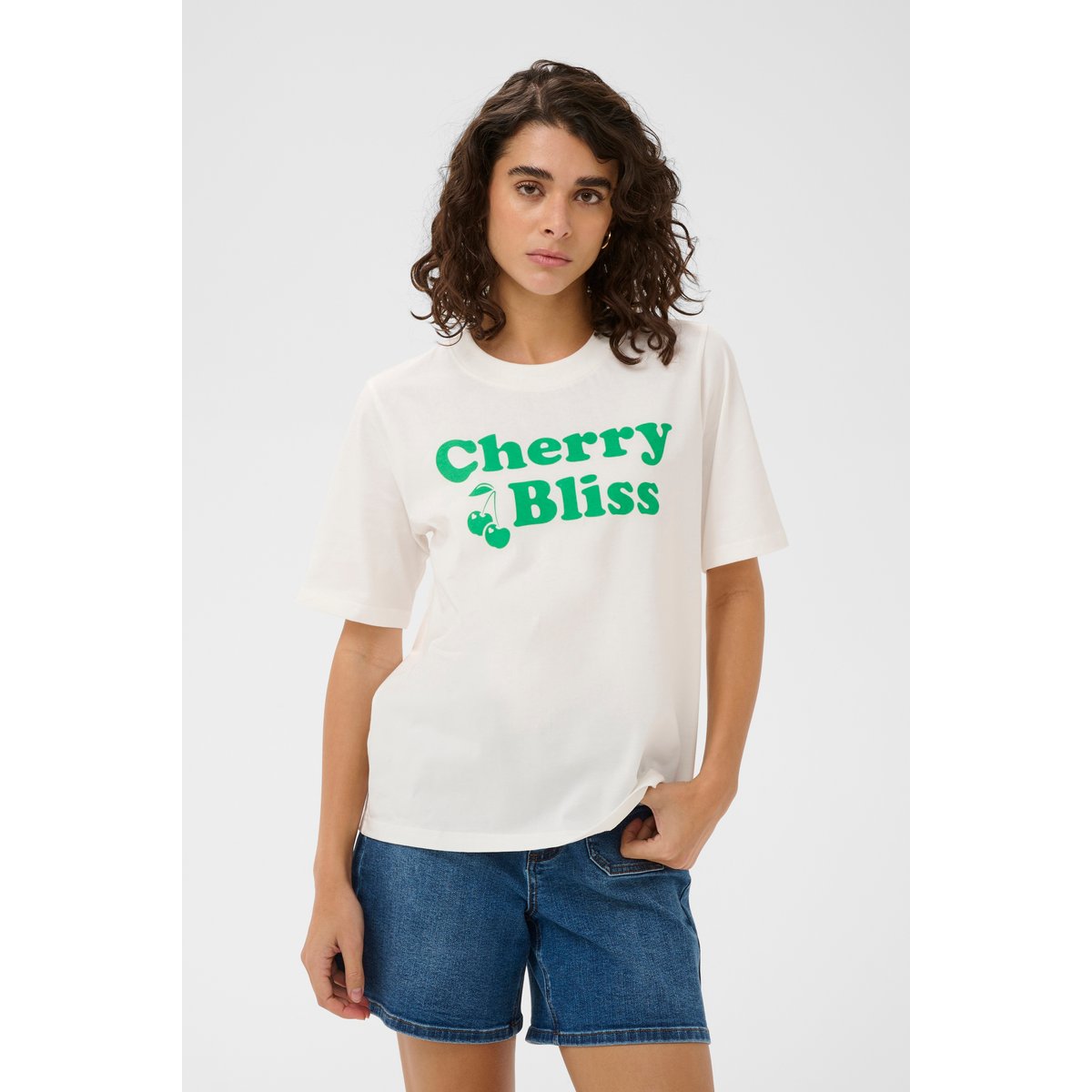 T-shirt à manches courtes blanc chalk, KAFFE