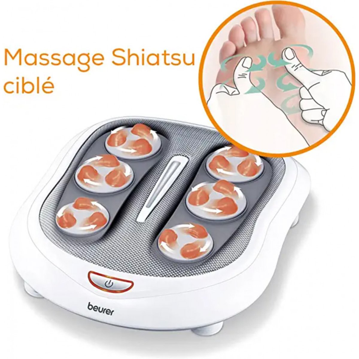 Appareil de massage des pieds shiatsu - Beurer - FM 60 blanc, BEURER