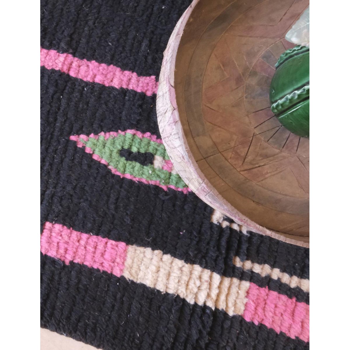 Tapis de couloir pure laine berbère 74 x 344 cm rose poudrée, AFK LIVING