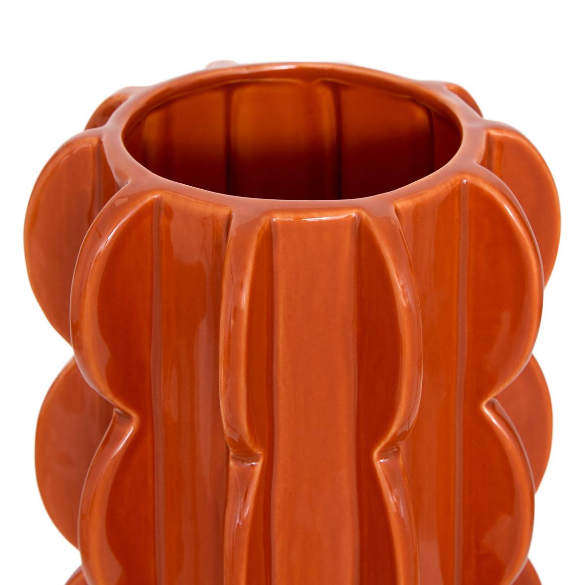 Vase en céramique Homy H.19cm marron, ATMOSPHERA