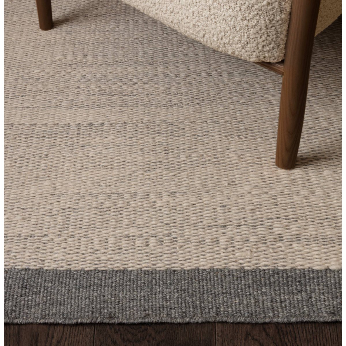Tapis de salon moderne pure laine MALI gris, NOVATREND