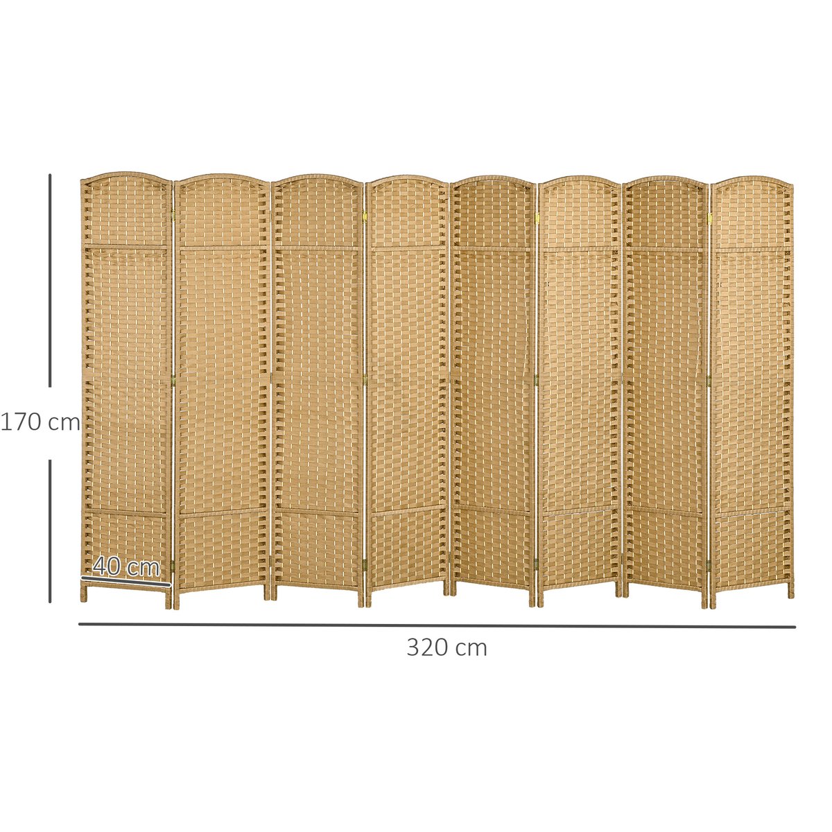 Cloison de séparation Bois de pin Bois beige, HOMCOM