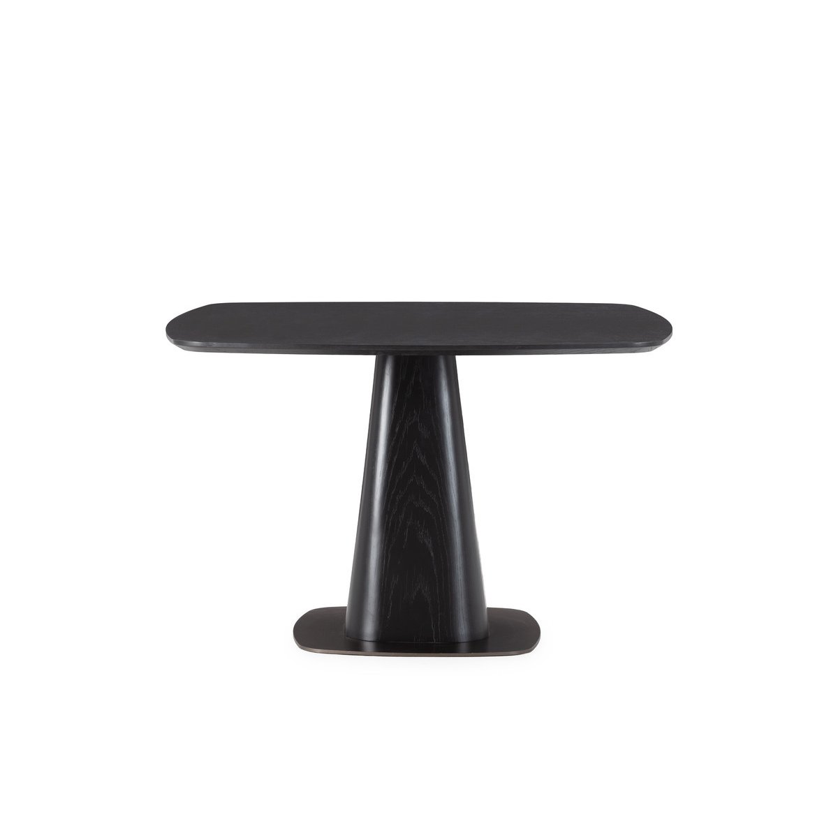 Table à manger carrée NOA 120 cm placage chêne noir, BOBOCHIC