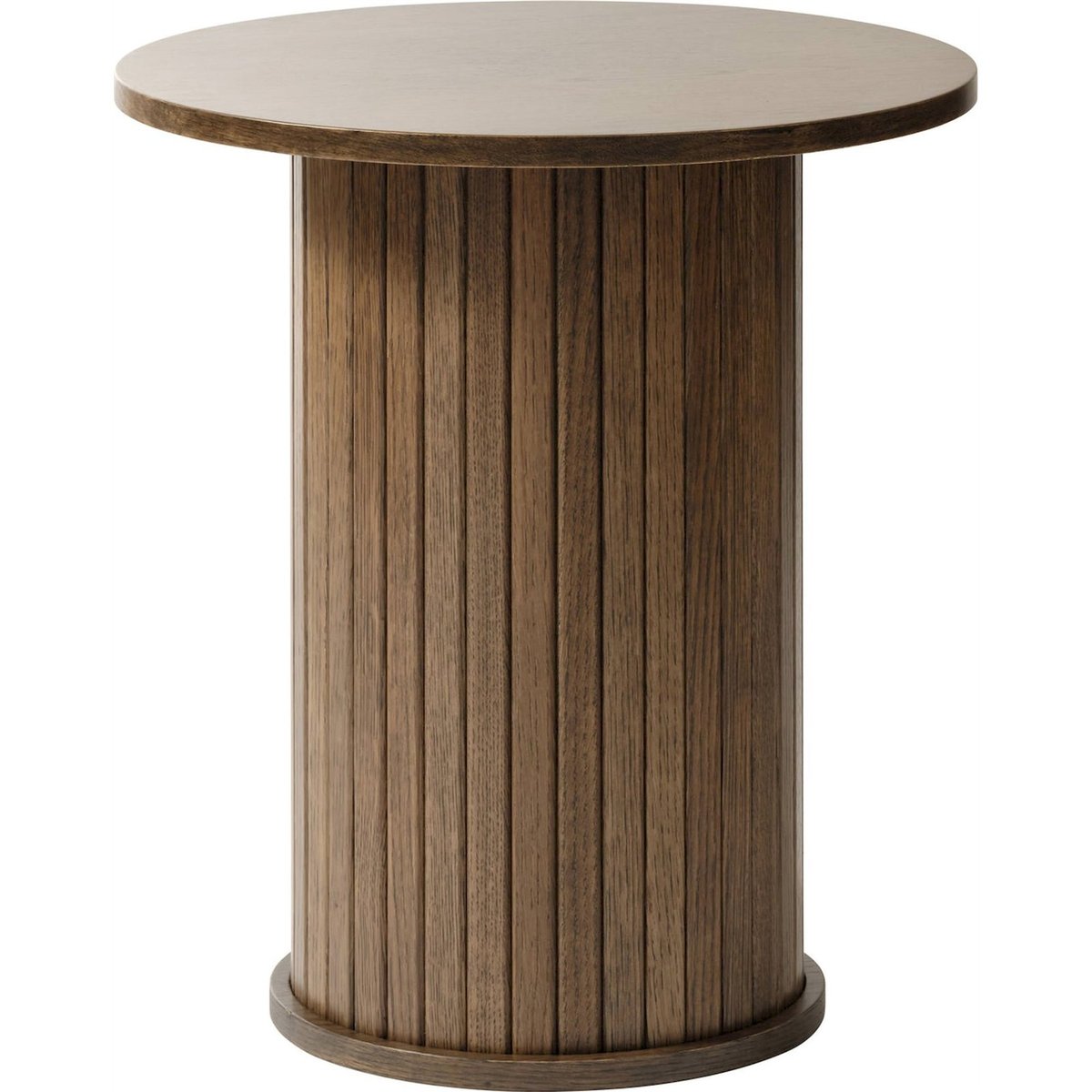 Table basse ronde pied cannelé GATIVEL noir mat, RECOLLECTION