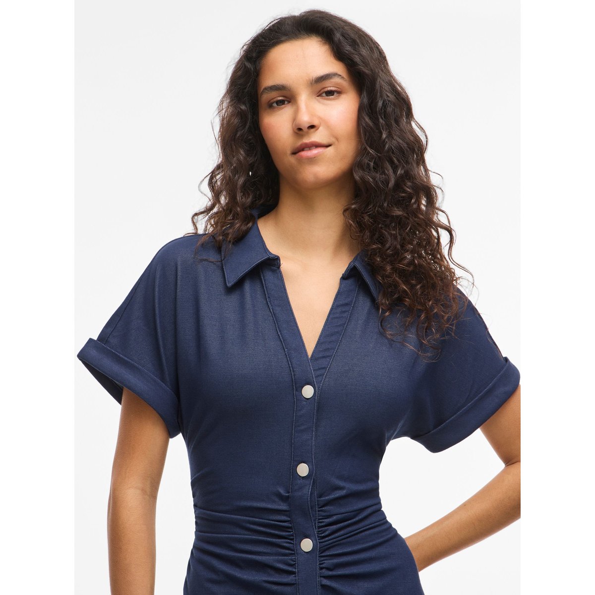Robe Mi-Longue dark blue denim, VILA