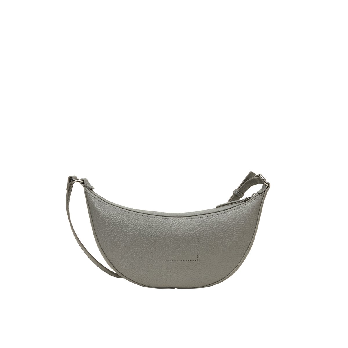 Sac à bandoulière medium en cuir de vache finement grainé gris, MARC O'POLO