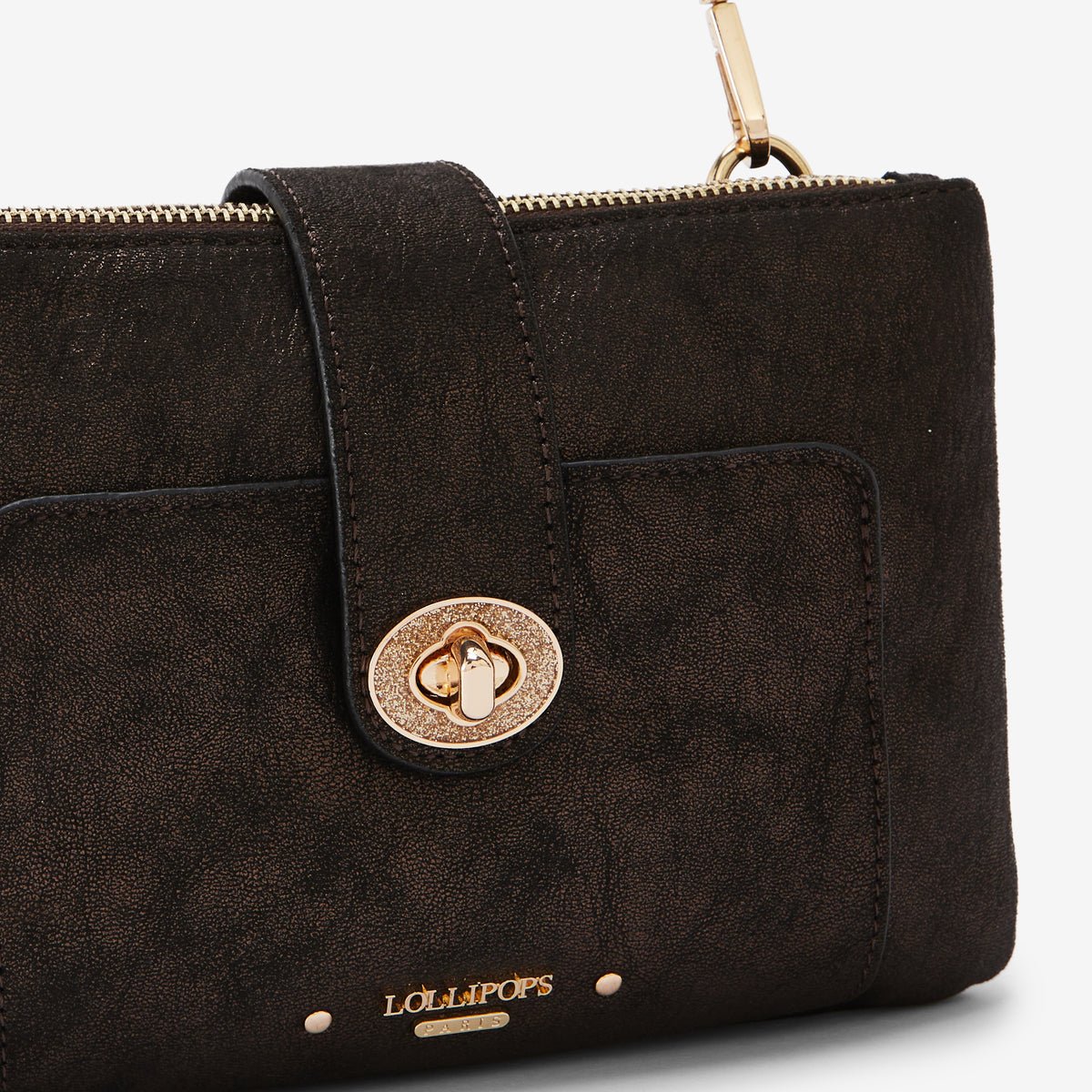 Sac multi poches  Roselyne doré,marron, LOLLIPOPS