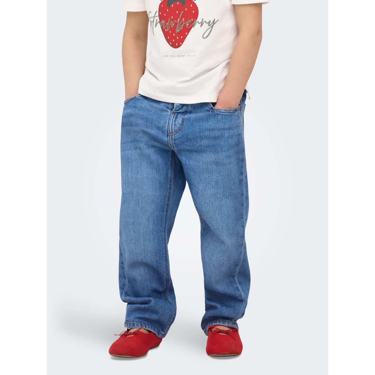 Jean Coupe Droite medium blue denim, KIDS ONLY