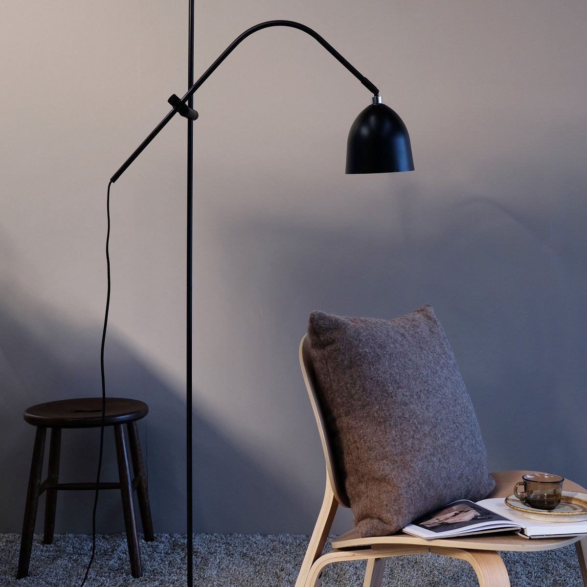 Lampadaire en Métal EASTON noir, DYBERG LARSEN