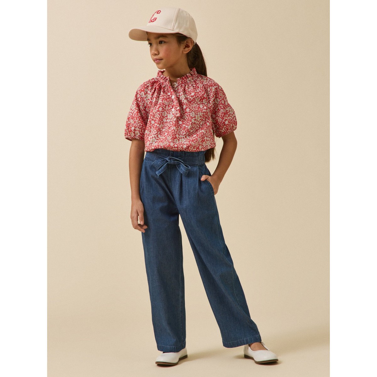Pantalon large en denim light denim brut, CYRILLUS