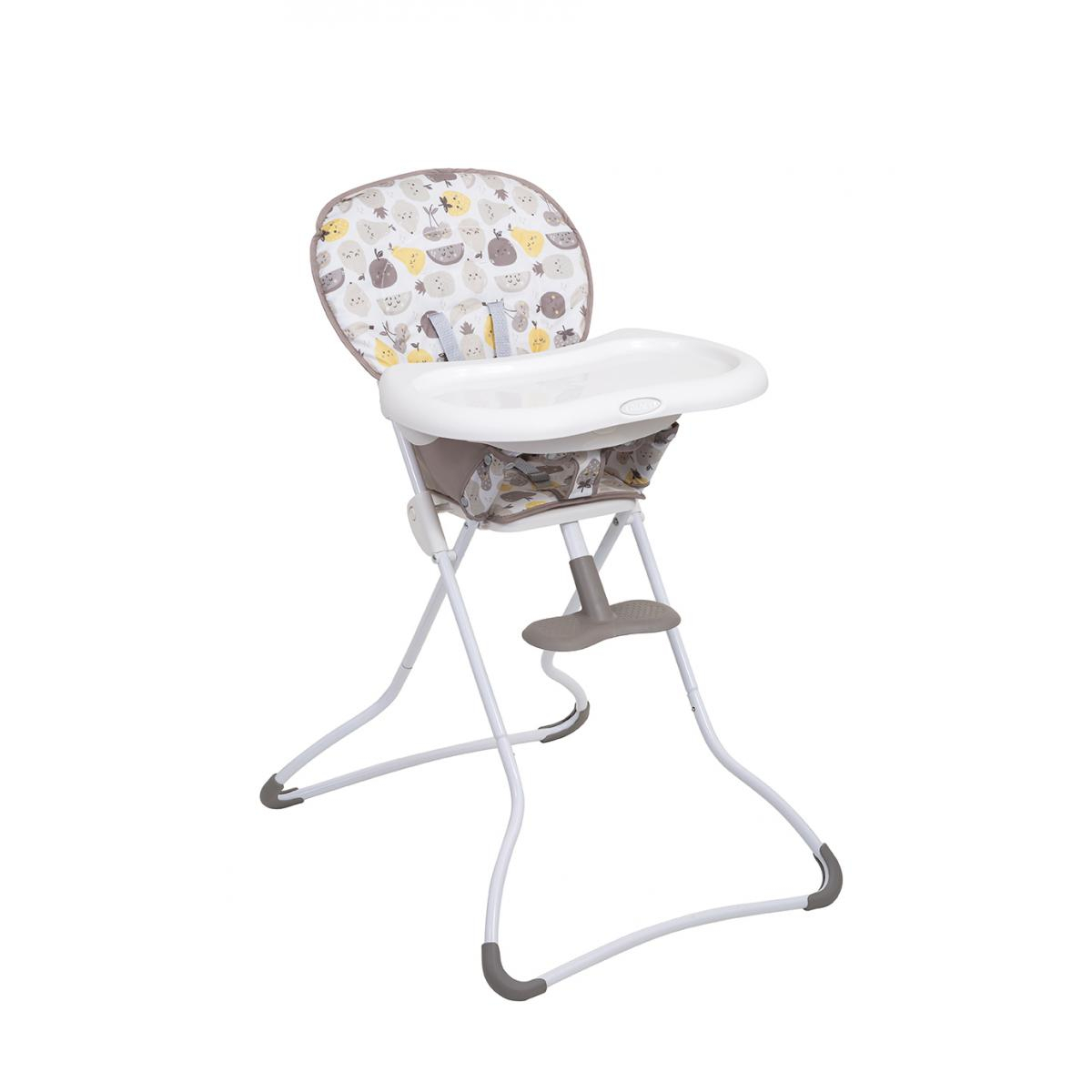 Chaise-haute Snack N'Stow Impression avec des fruits couleur unique, GRACO