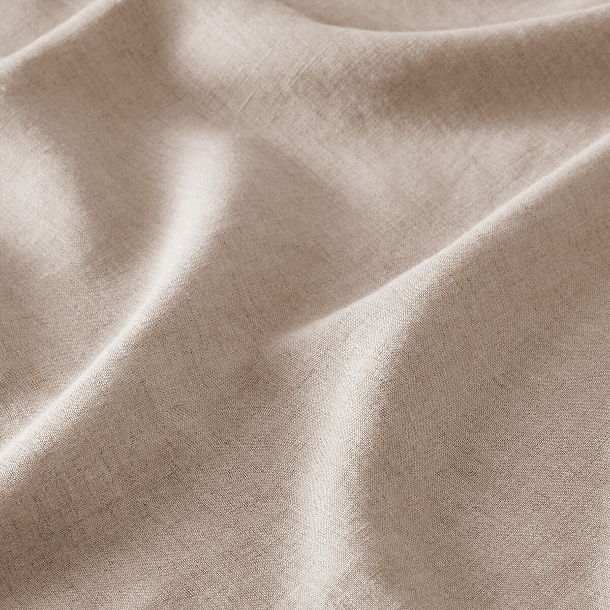Cortina tamizadora de lino de gran anchura, con cinta con fruncido o acabado wave, ONEGA natural, LA REDOUTE INTERIEURS