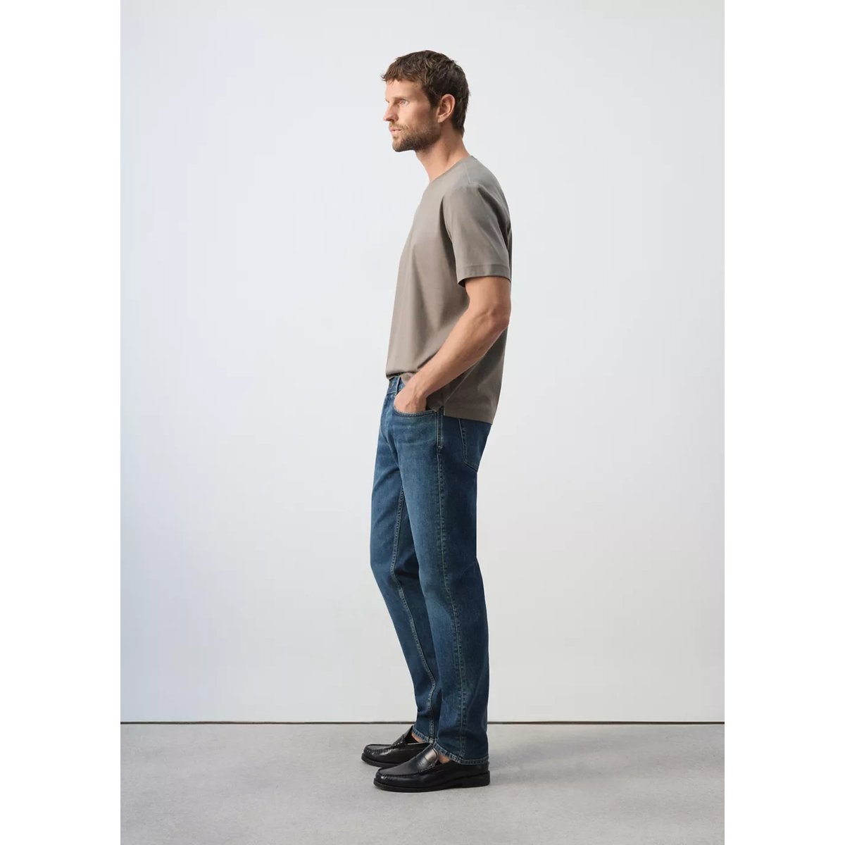 Jean Patrick slim fit Ultra Soft Touch bleu foncé vintage, MANGO MAN
