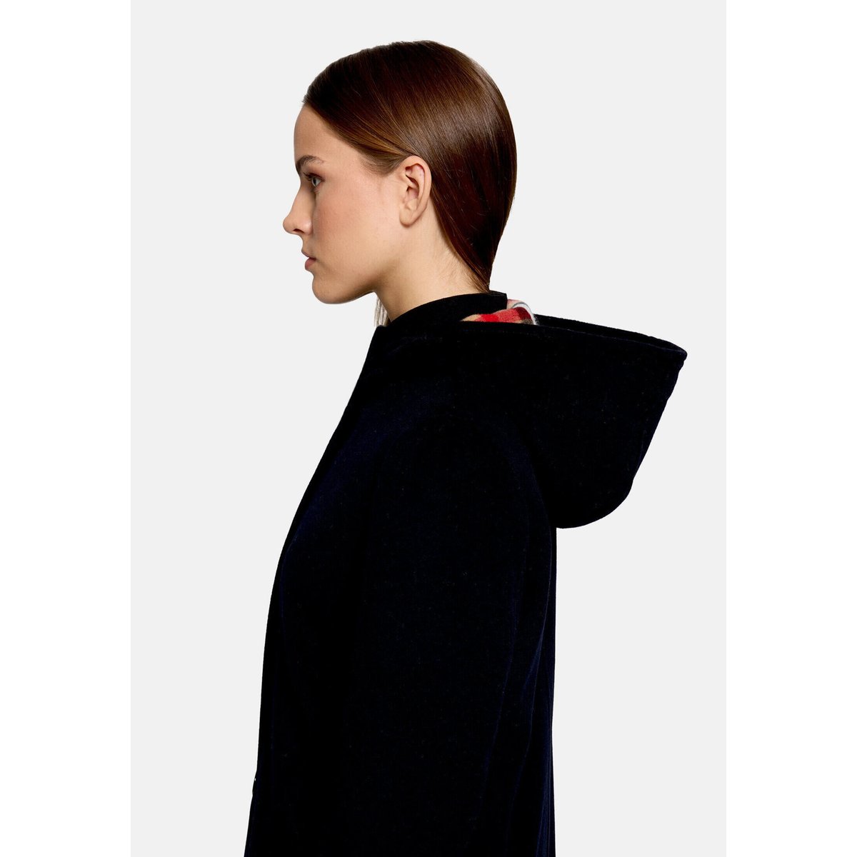 Manteau court à capuche bleu foncé, GIL BRET