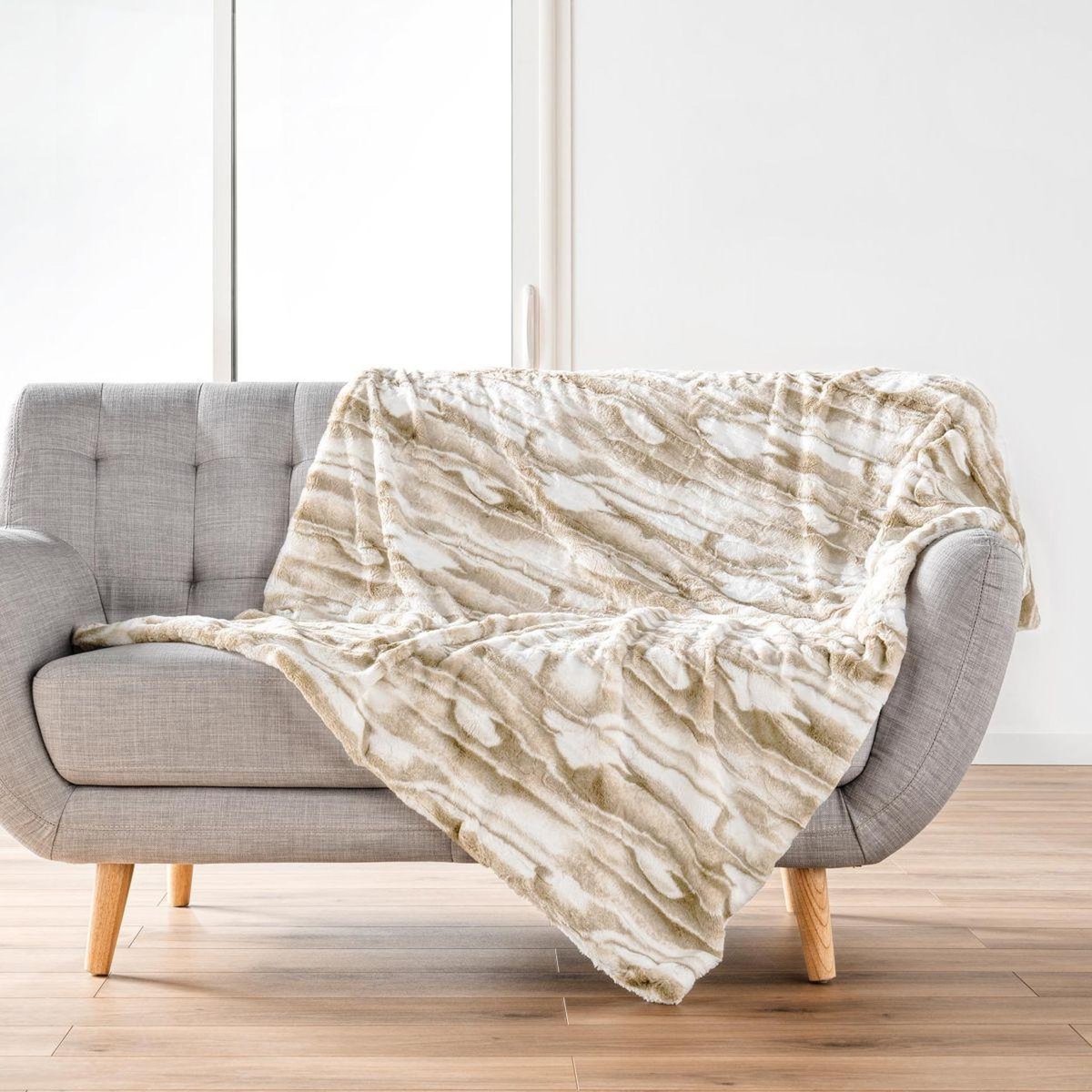 Plaid doux sherpa Cheyenne sable, EDEN