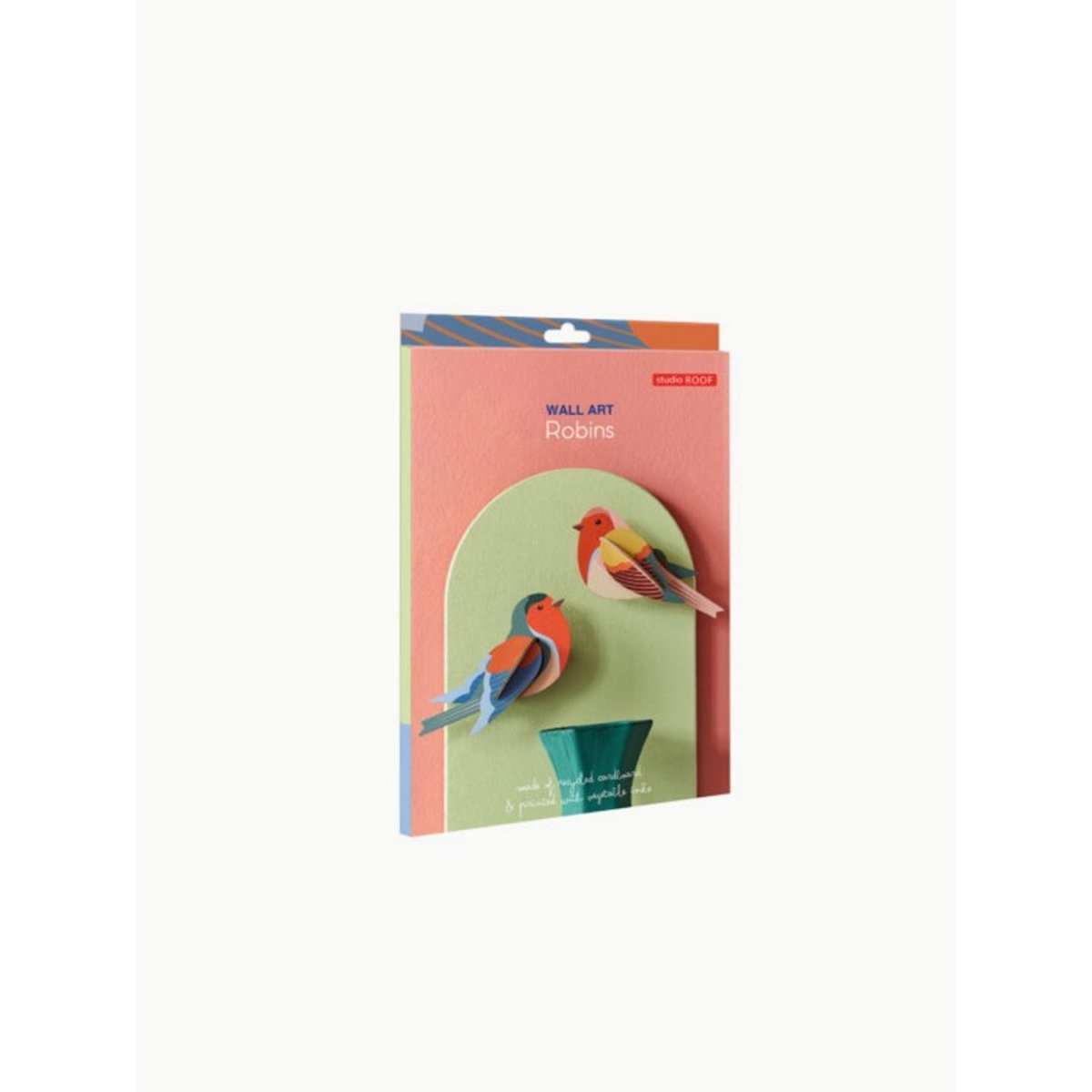 Oiseaux décoratifs carton Robins set de 2 multicolore, STUDIO ROOF