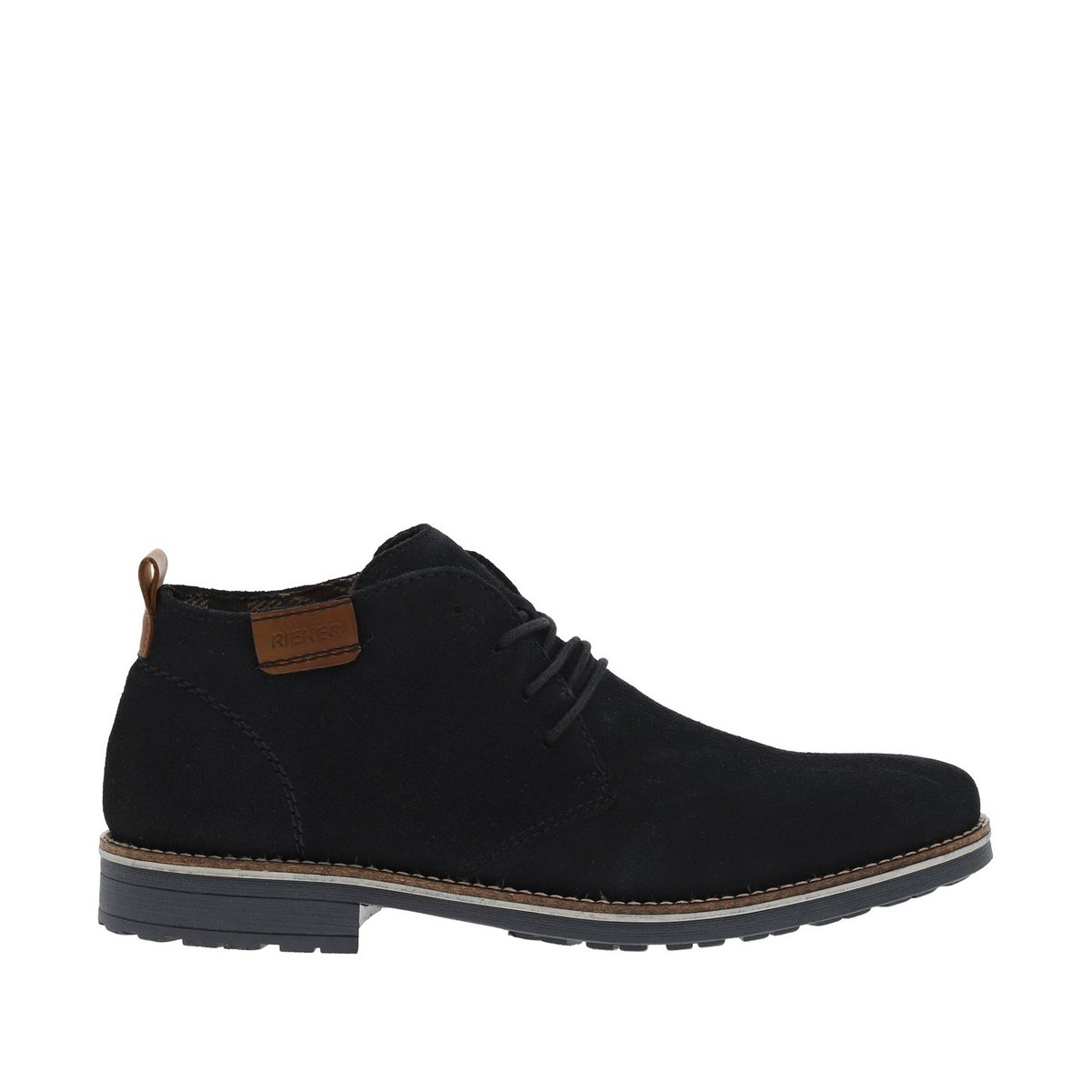Bottines cuir nubuck bleu, RIEKER