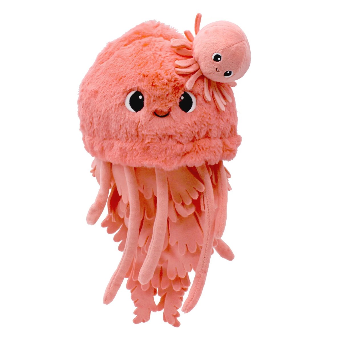 Peluche méduse maman et son bébé bleu, LES DEGLINGOS