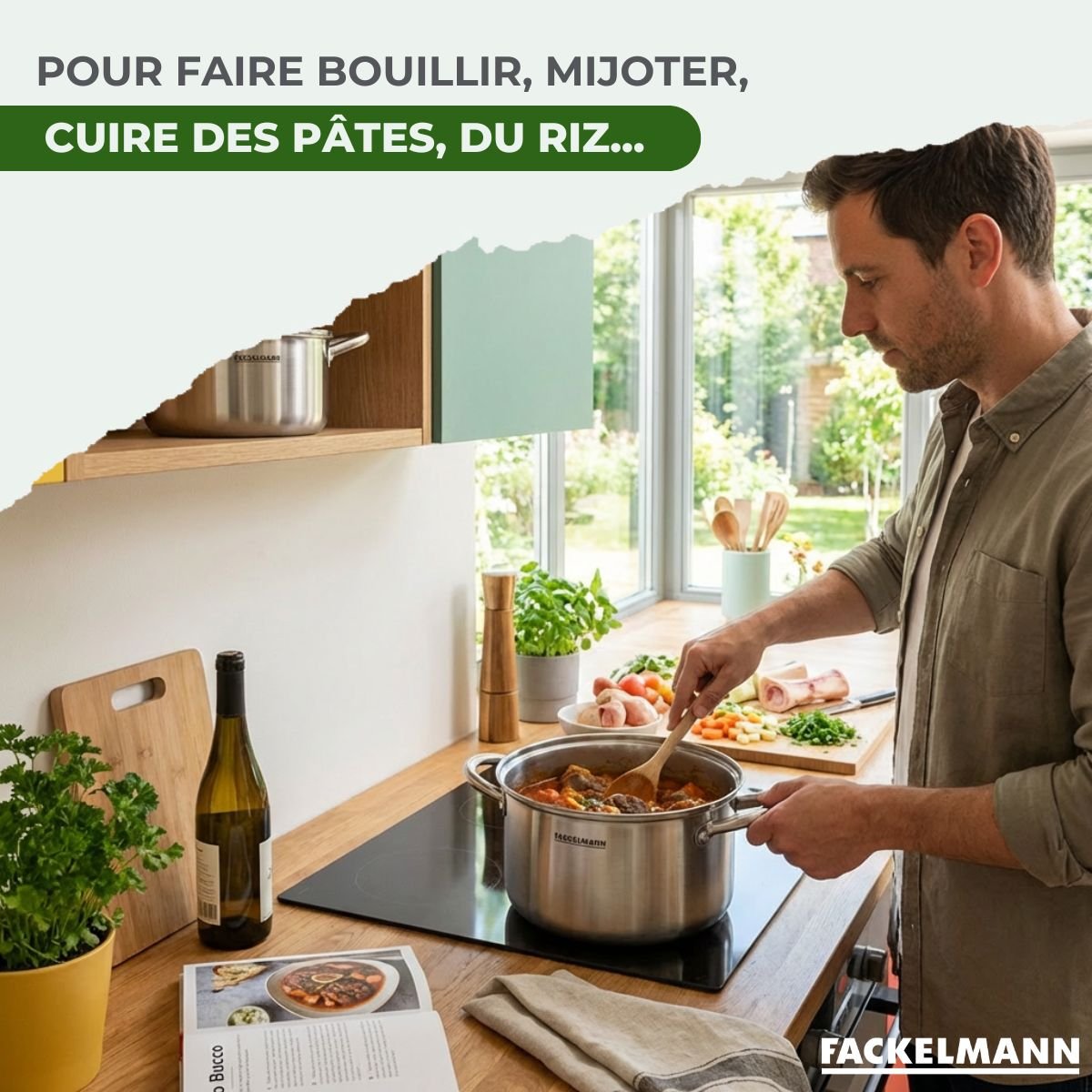 Batterie de cuisine 2 faitouts 20/24cm VITA3 gris, FACKELMANN