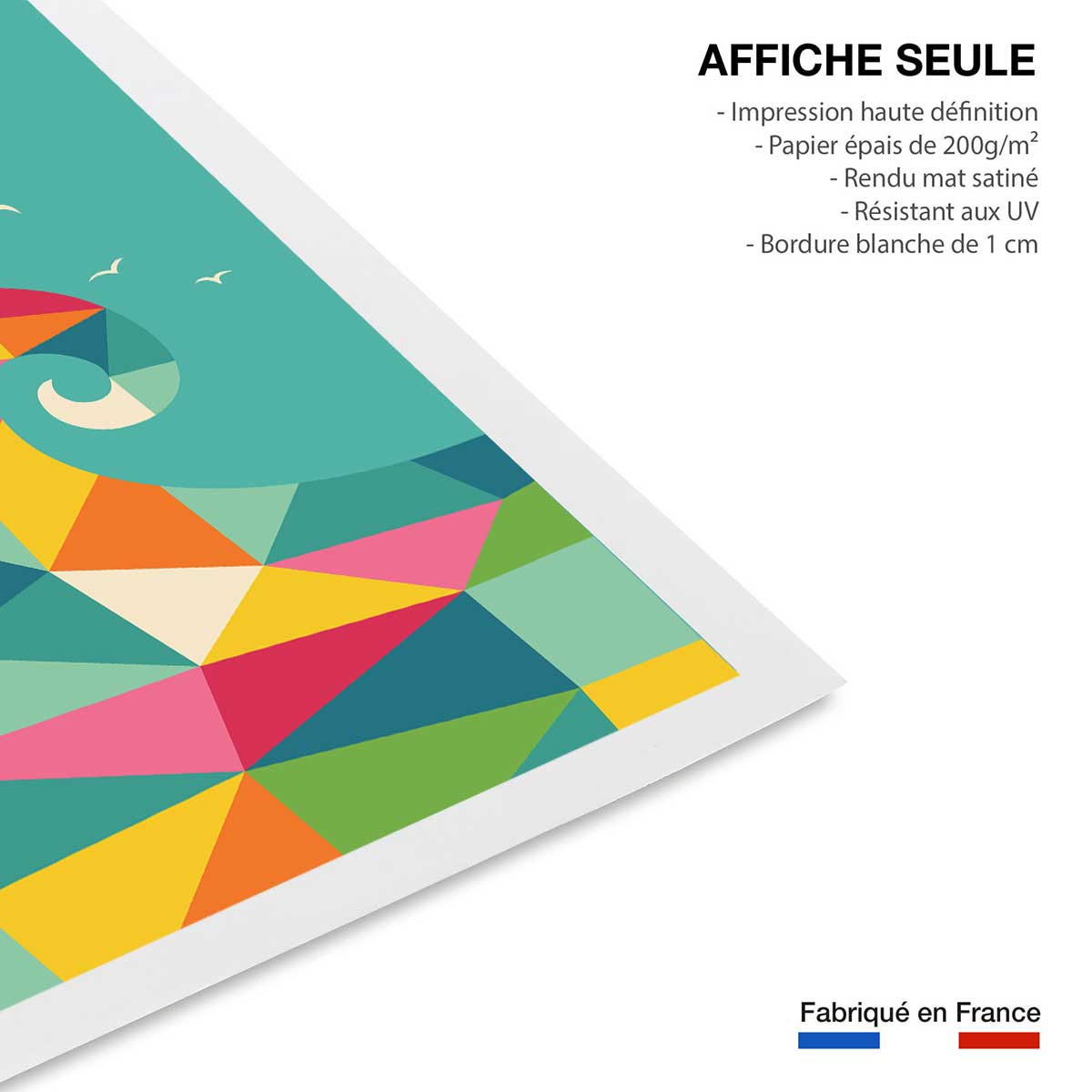 Affiche enfant surf session colorée affiche seule, HEXOA