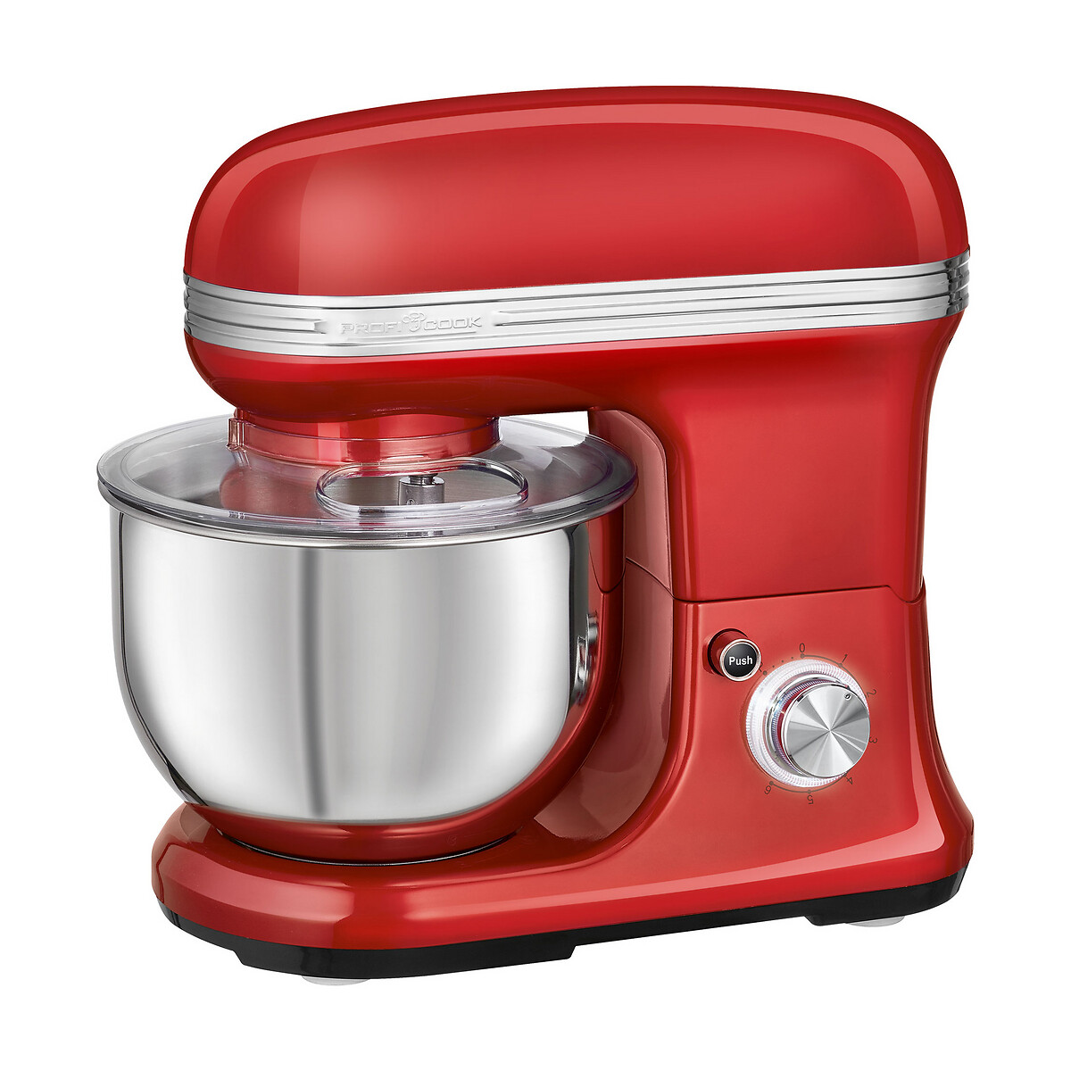 Batedeira com taça 1200 W em alumínio, 5,5 L, vermelha, da Proficook vermelho, PROFICOOK