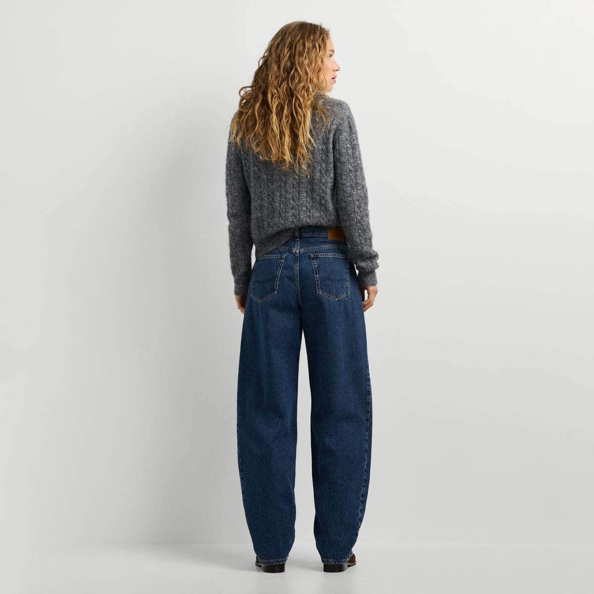 Bow - Jean Coupe Large, Taille Moyenne 11.5oz bleu rigid denim, PEPE JEANS