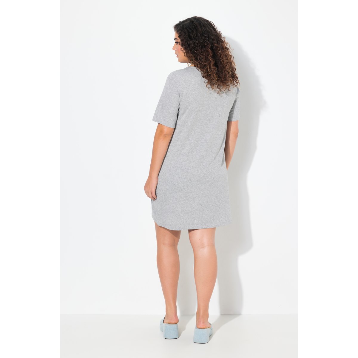 Robe en jersey gris clair chiné, ULLA POPKEN