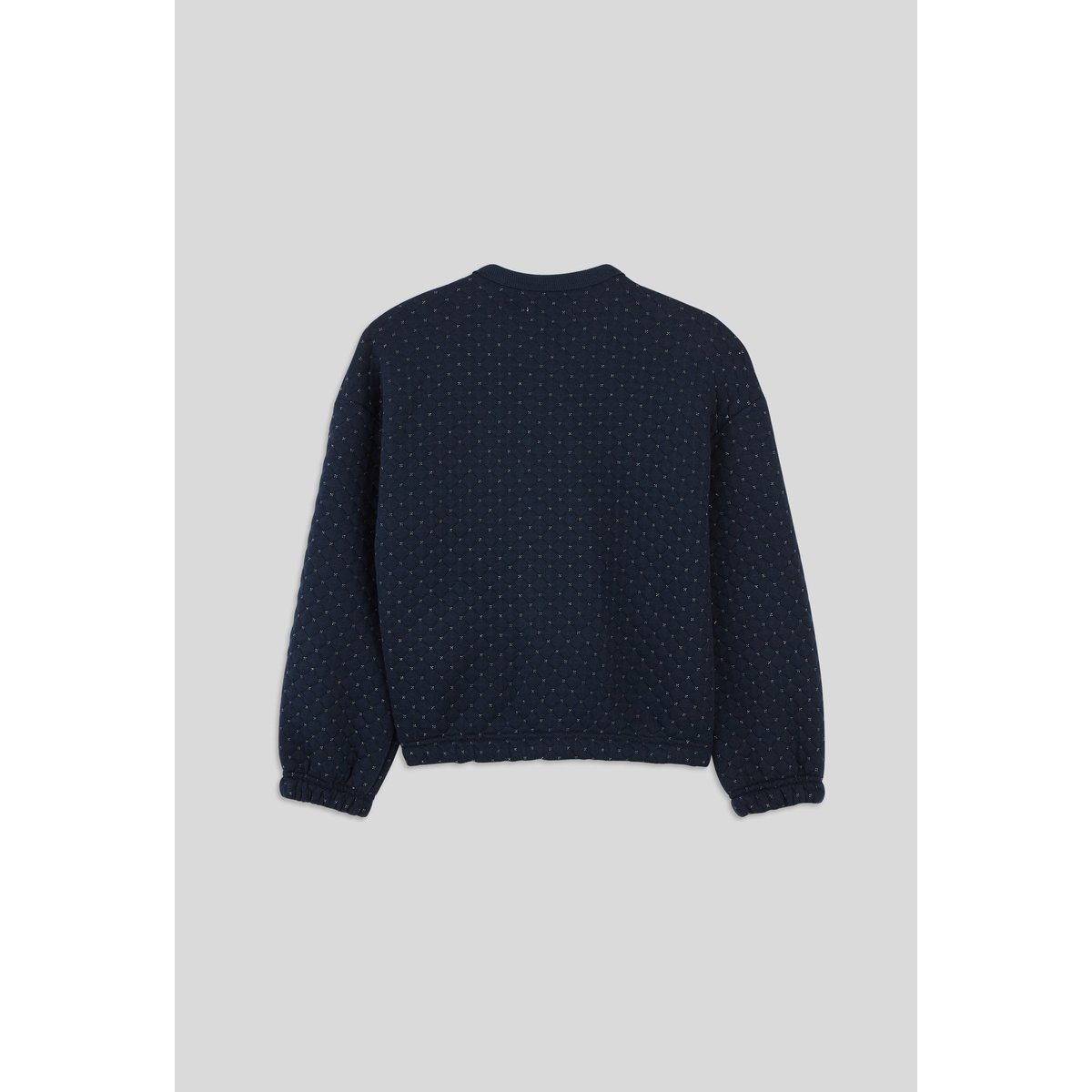 Cardigan en molleton quilté uni, certifié OEKO-TEX bleu marine, MONOPRIX TEENS