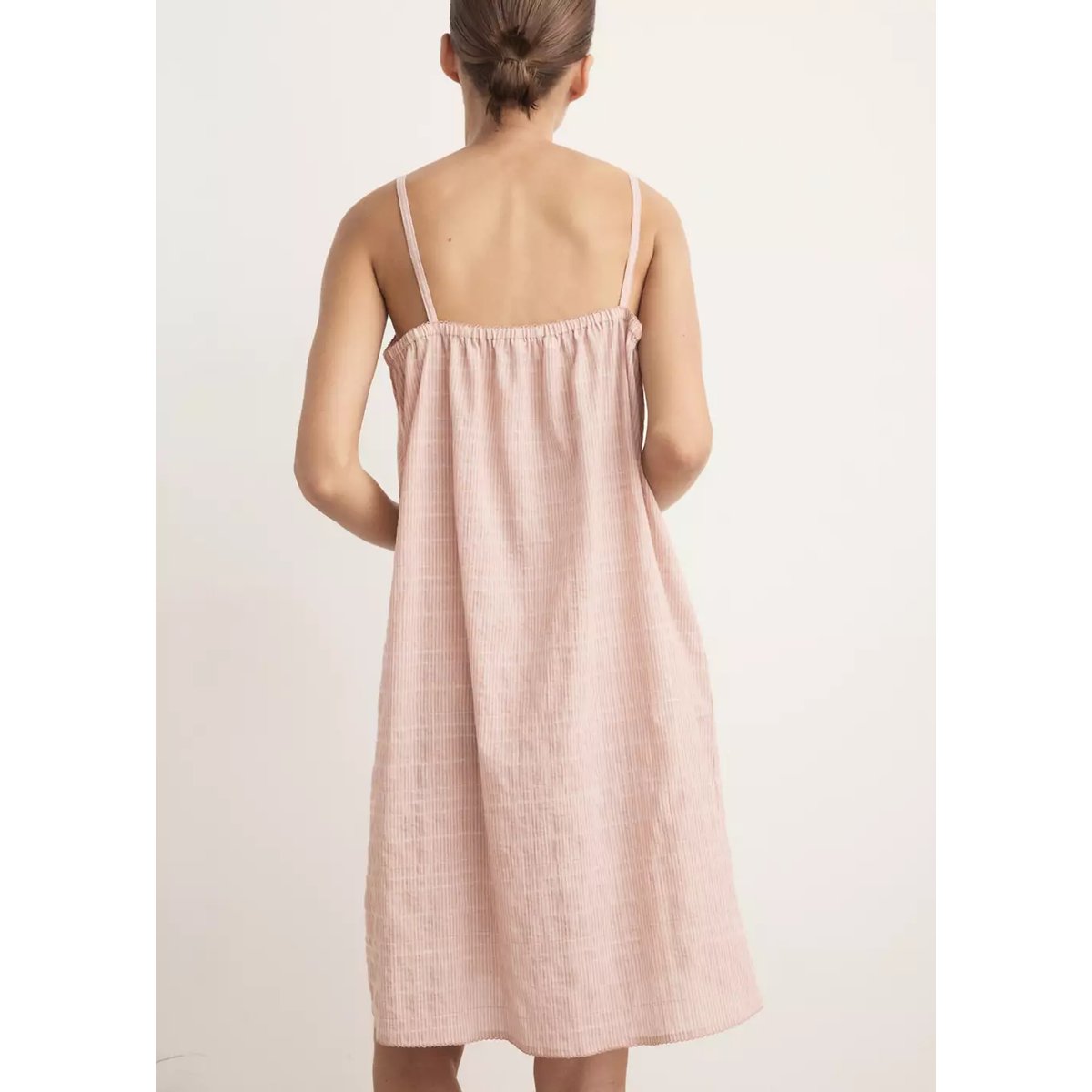 Chemise de nuit coton à bretelles orange, MANGO