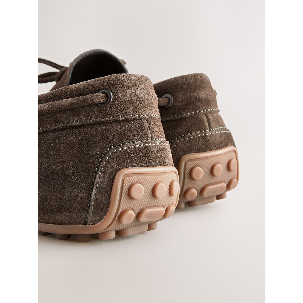 Chaussures en daim avec nœud sur le devant vert kaki, NEXT