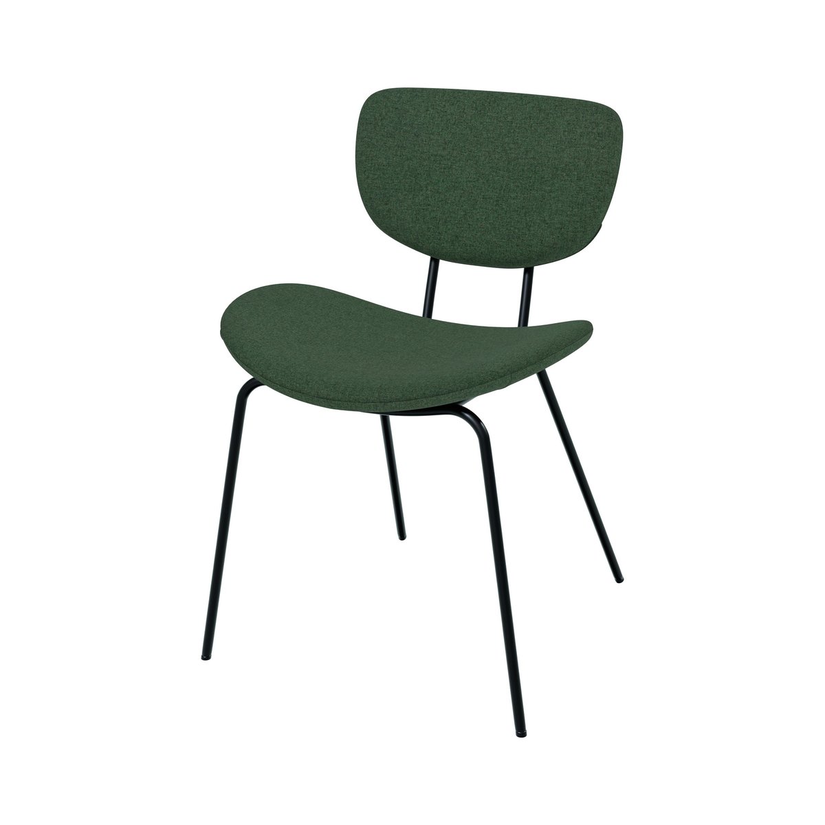 Lot de 2 chaises en tissu - VERNER vert, MAISON PAVANE