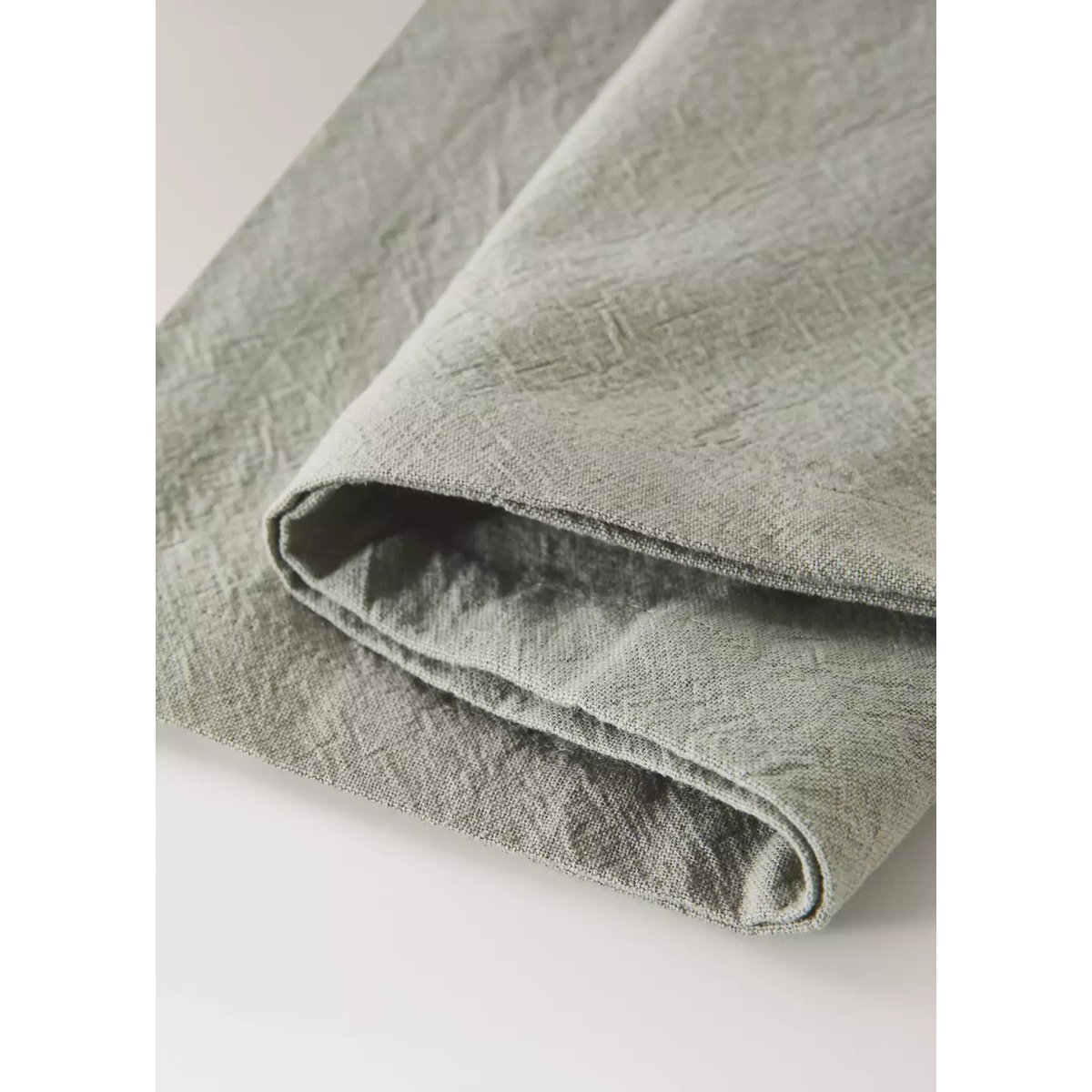 Serviettes en coton délavé 45 x 45 cm vert, MANGO HOME