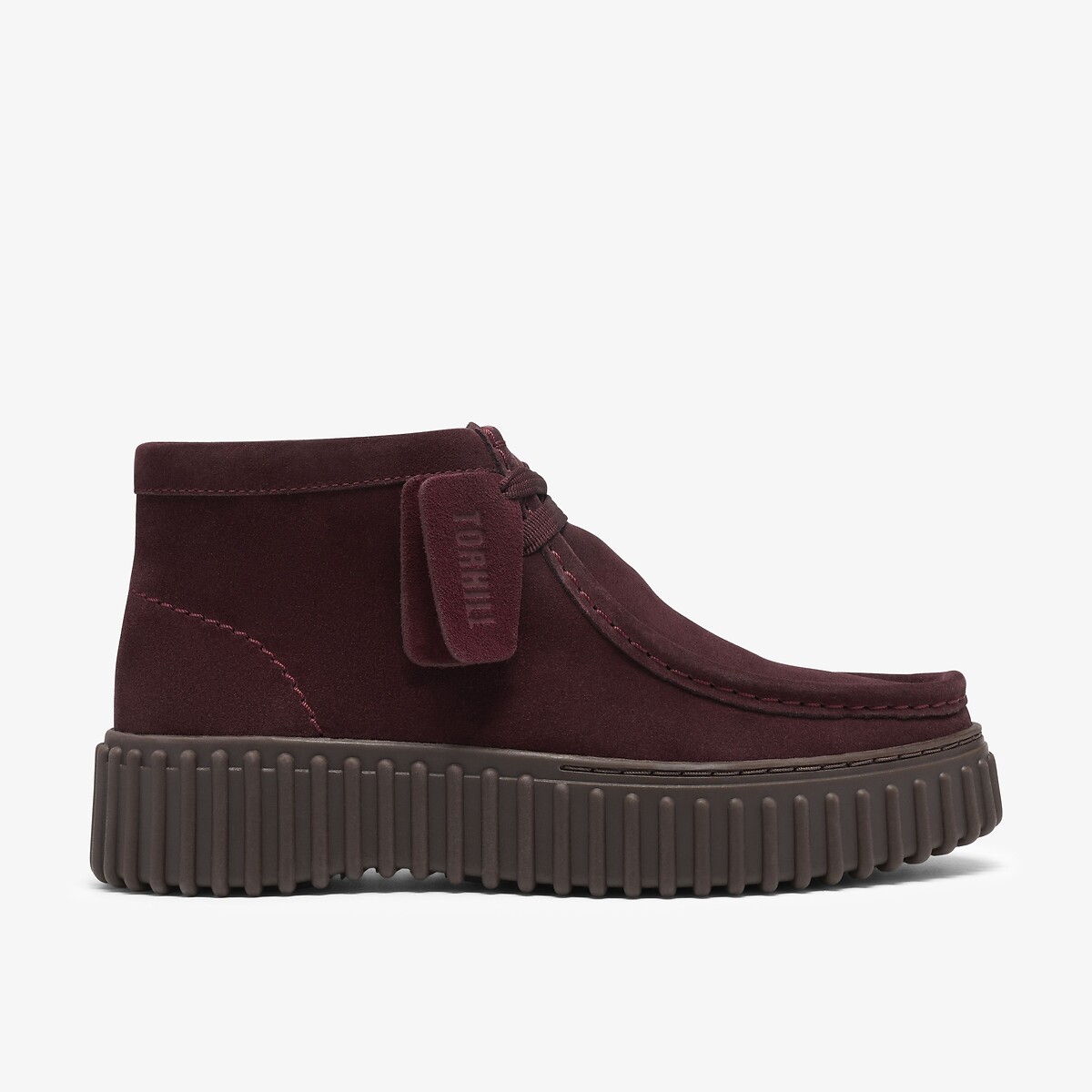 Chaussures en cuir suède TORHILL MOSS burgundy, CLARKS