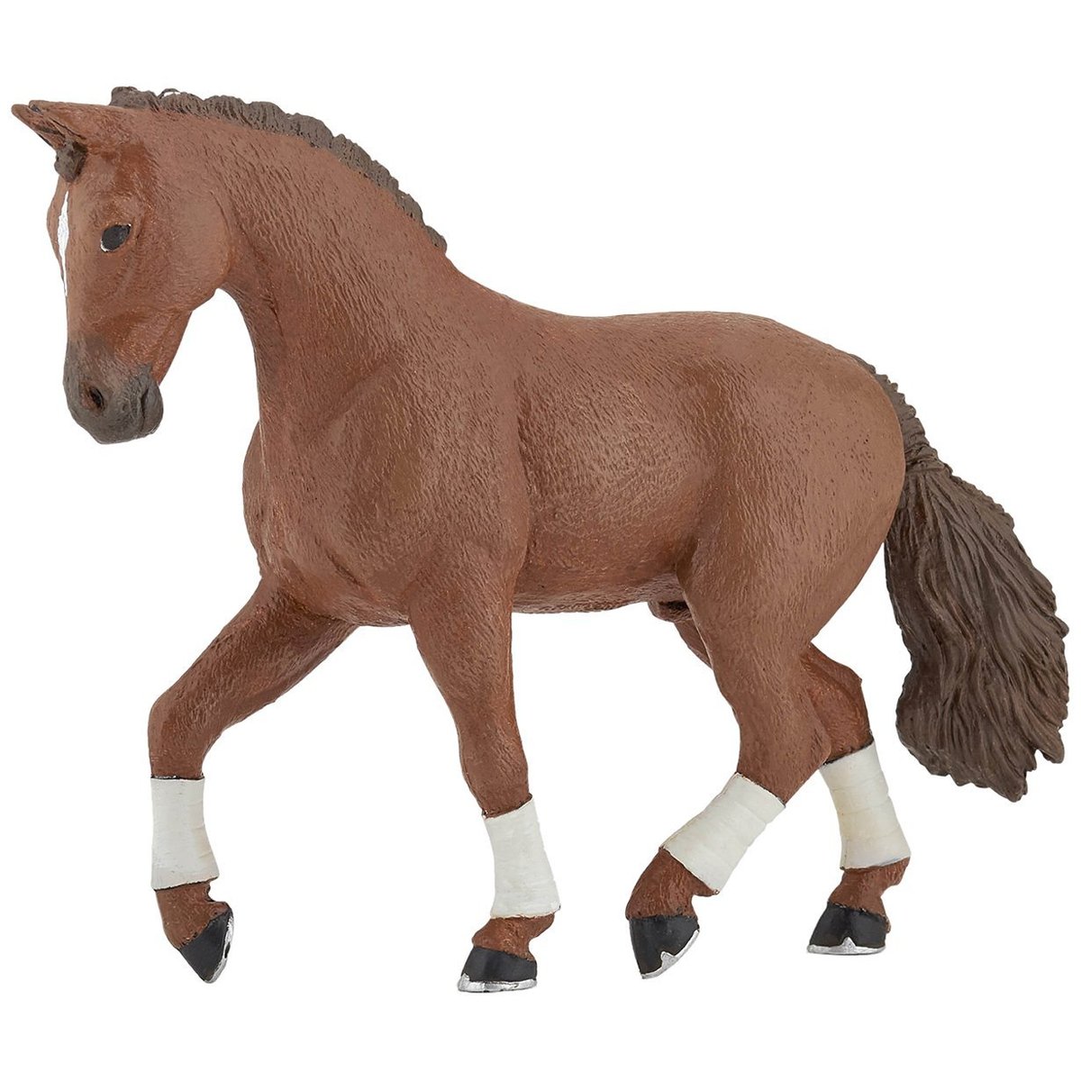 Figurine Cheval hanovrien alezan marron, PAPO
