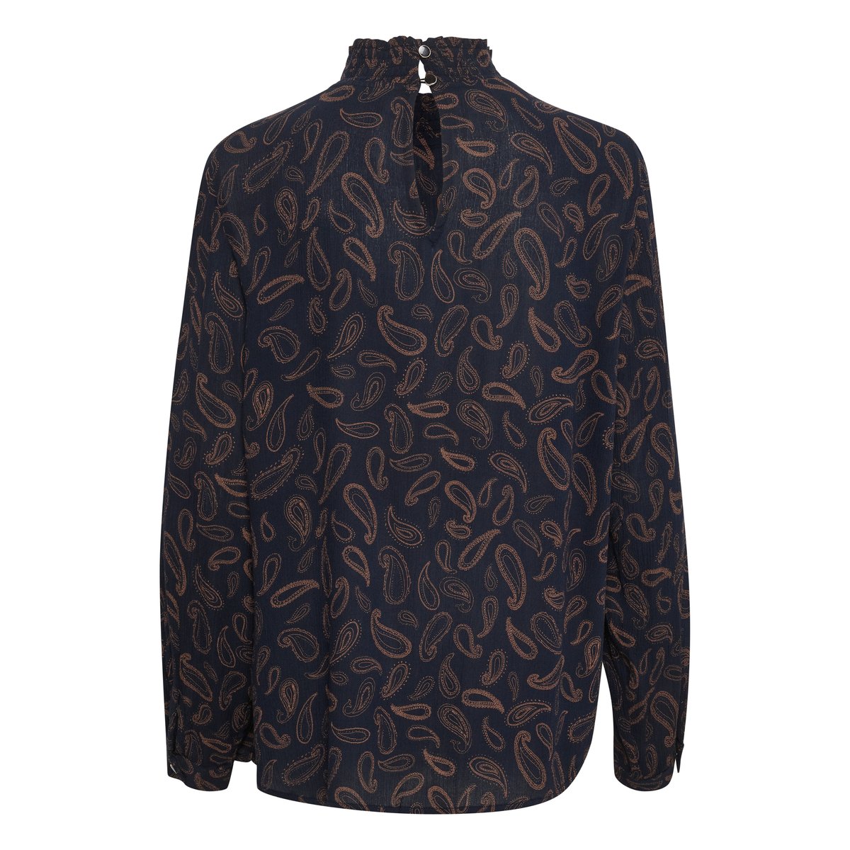Blouse à manches longues bleu/marron cachemire dark blue/toffee paisley print, KAFFE