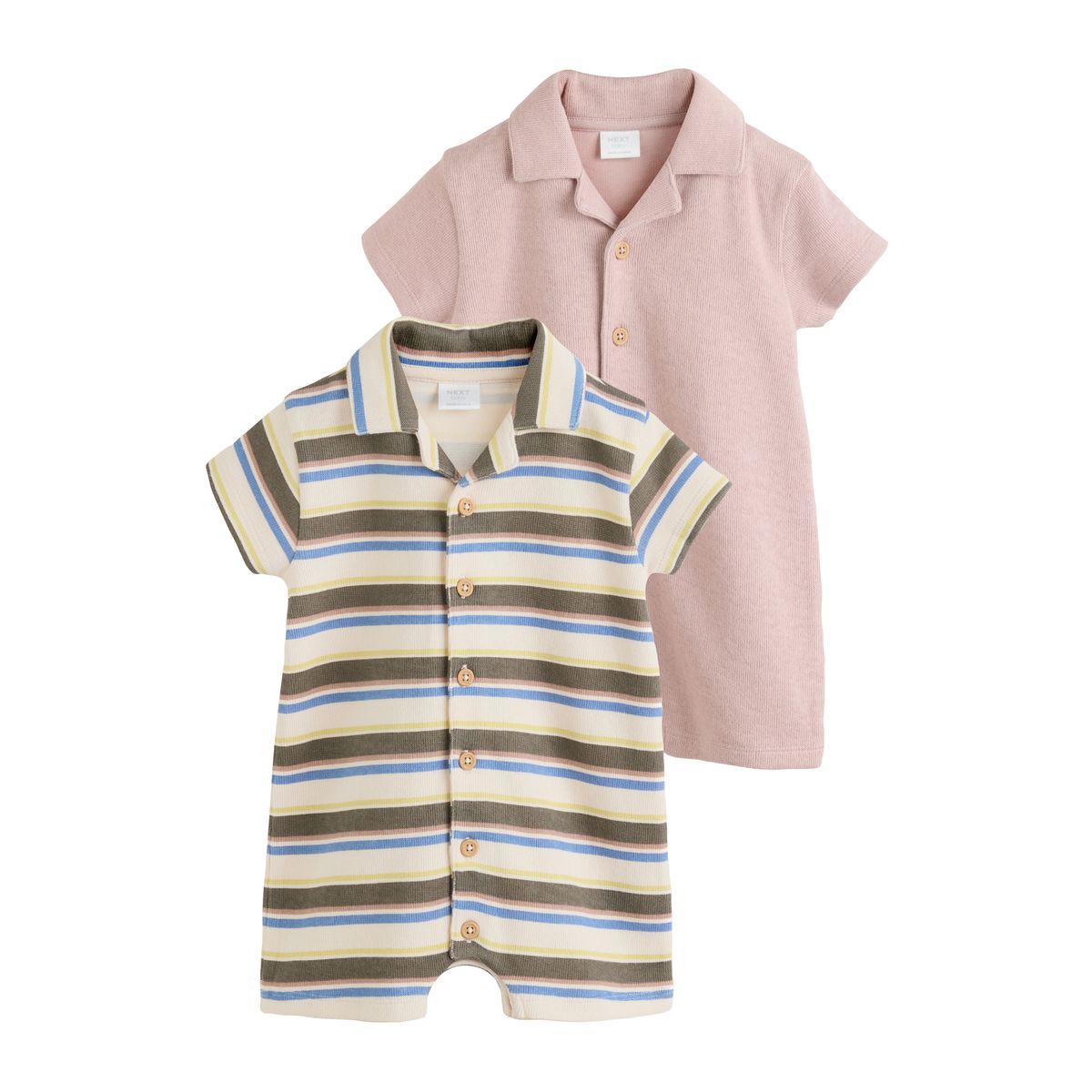 Barboteuse bébé habillée à col, lot de 2 vert multi, NEXT