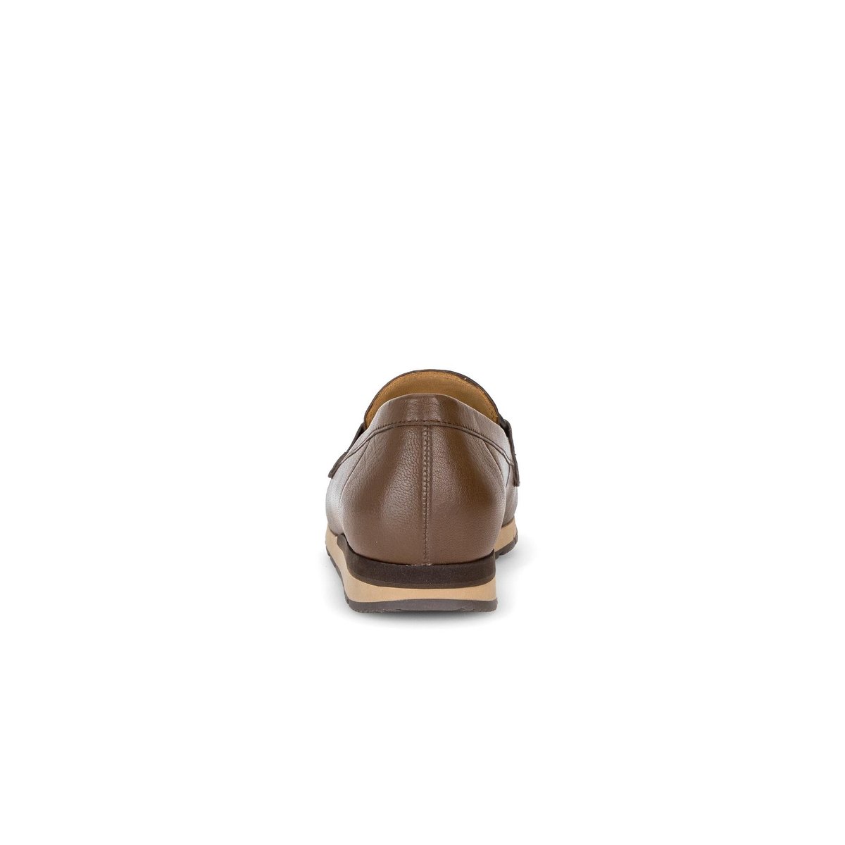 Mocassins en cuir lisse à talon compensé marron, GABOR