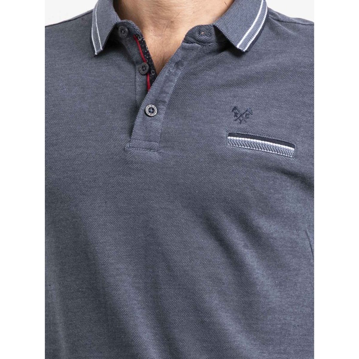 Polo Manches Longues Pur Coton Pylone bleu marine, RITCHIE