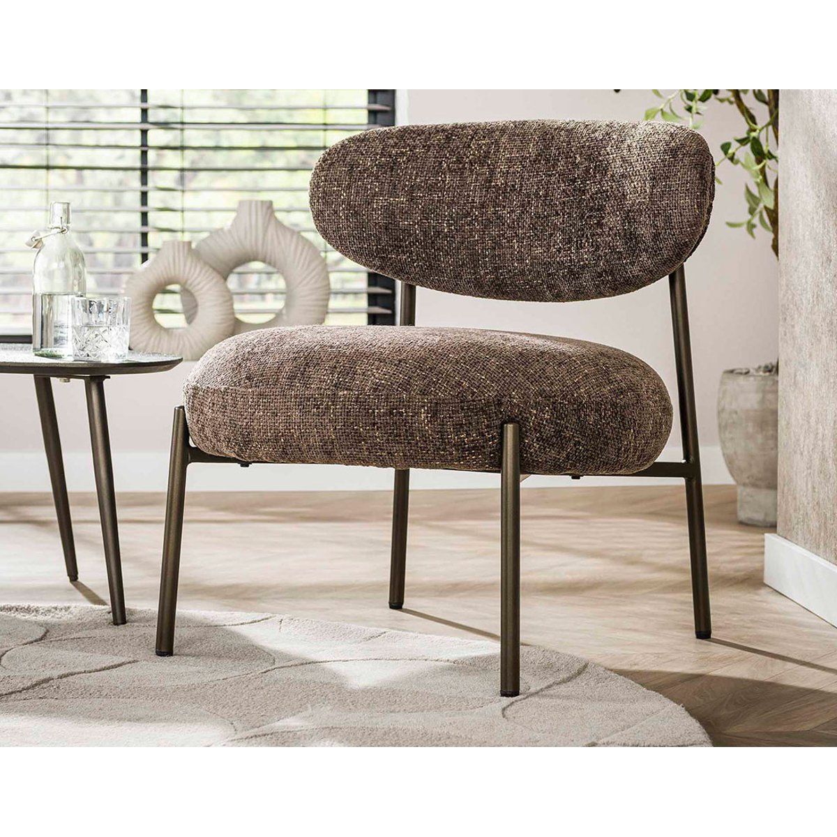 Fauteuil - ADELIA marron, BEST MOBILIER