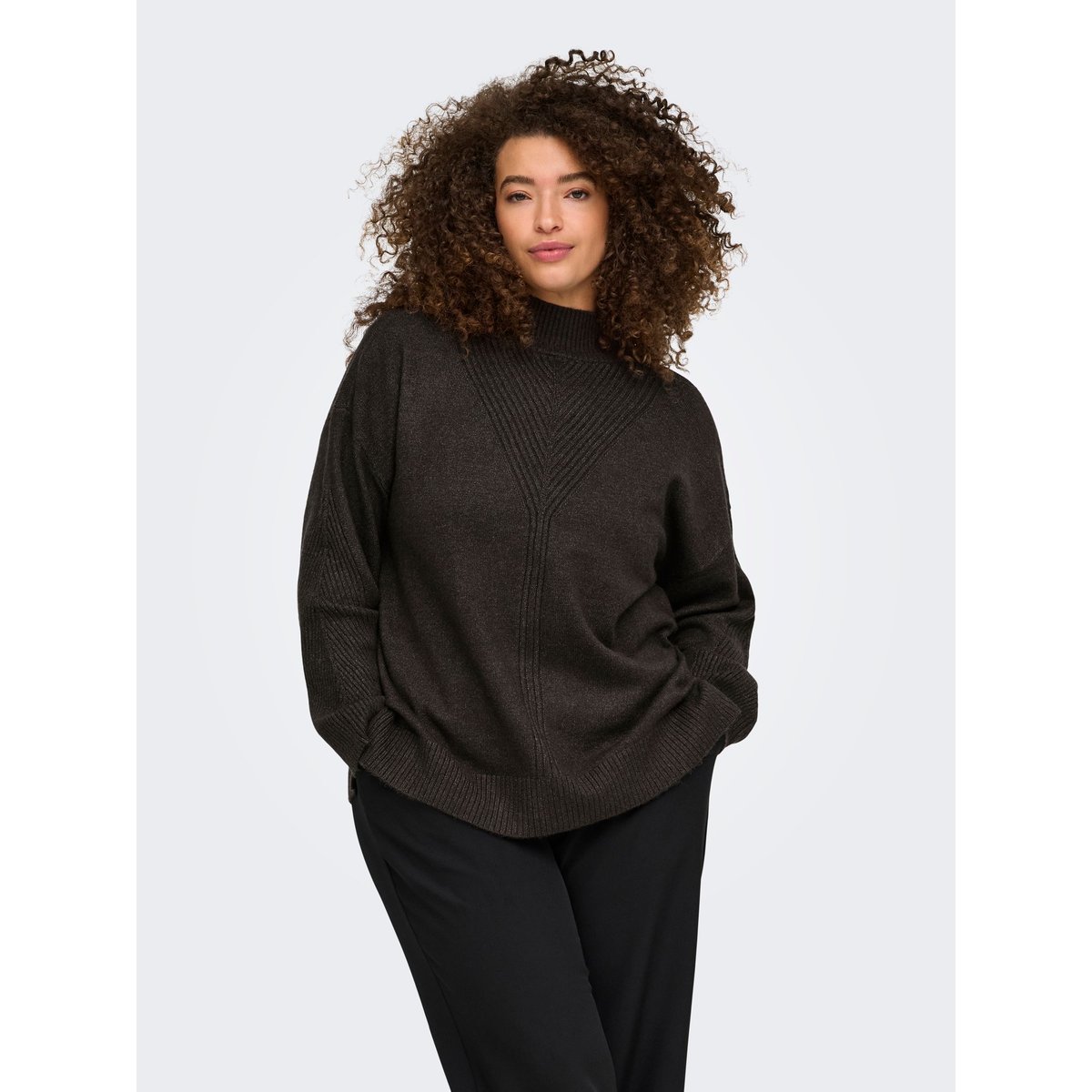 Pull En Maille chocolate torte, ONLY CARMAKOMA